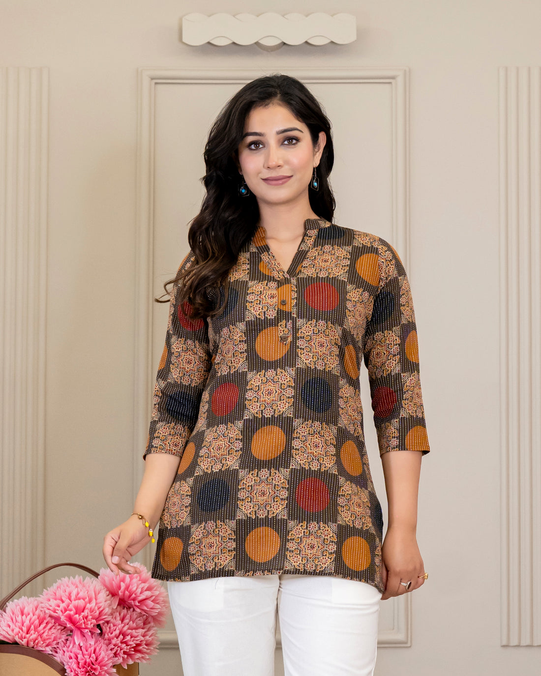 Chandrika Kantha Cotton Short Top