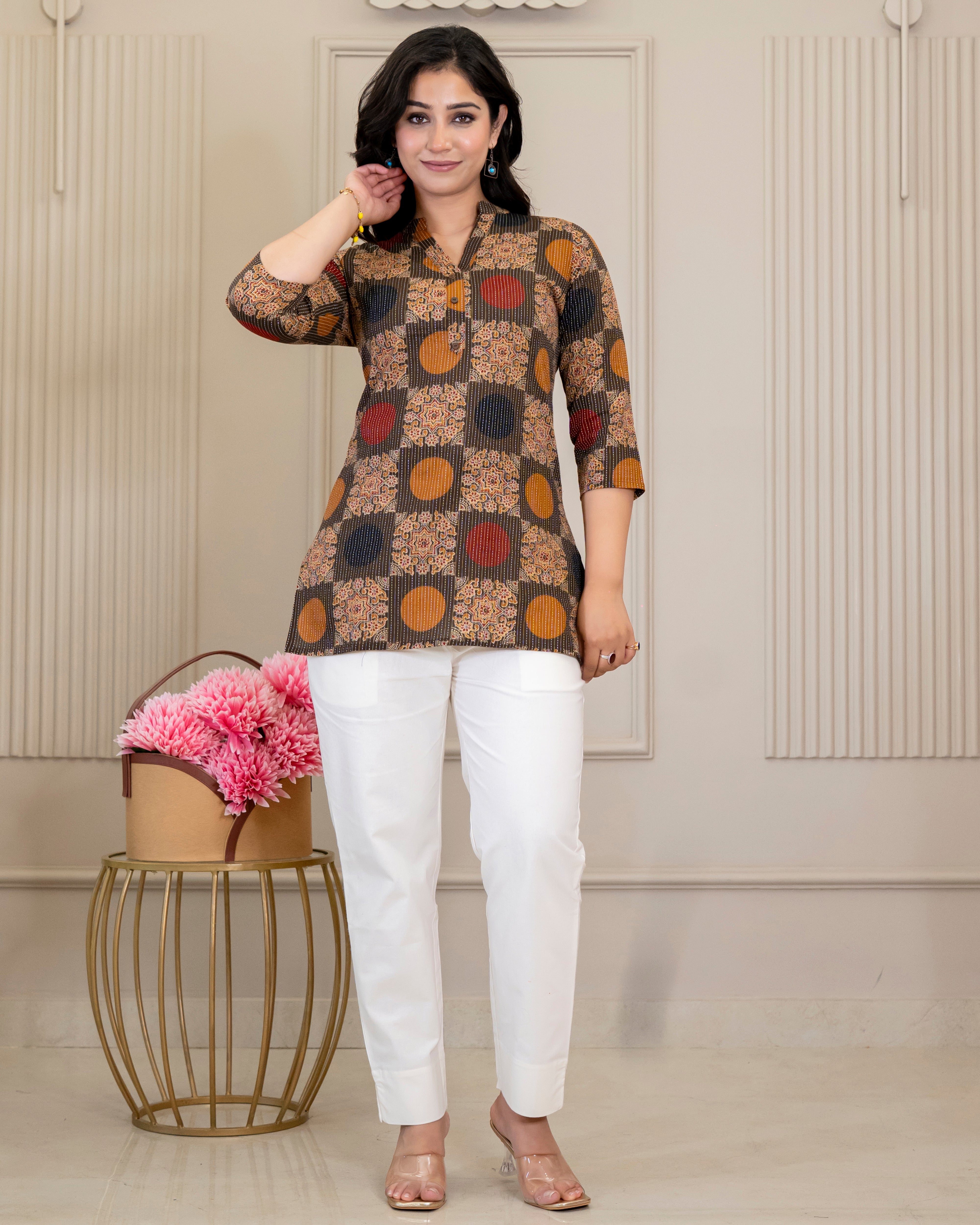 Chandrika Kantha Cotton Short Top