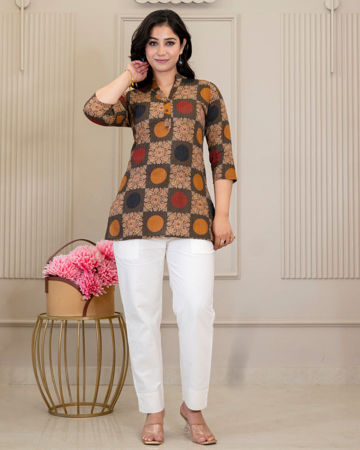 Chandrika Kantha Cotton Short Top