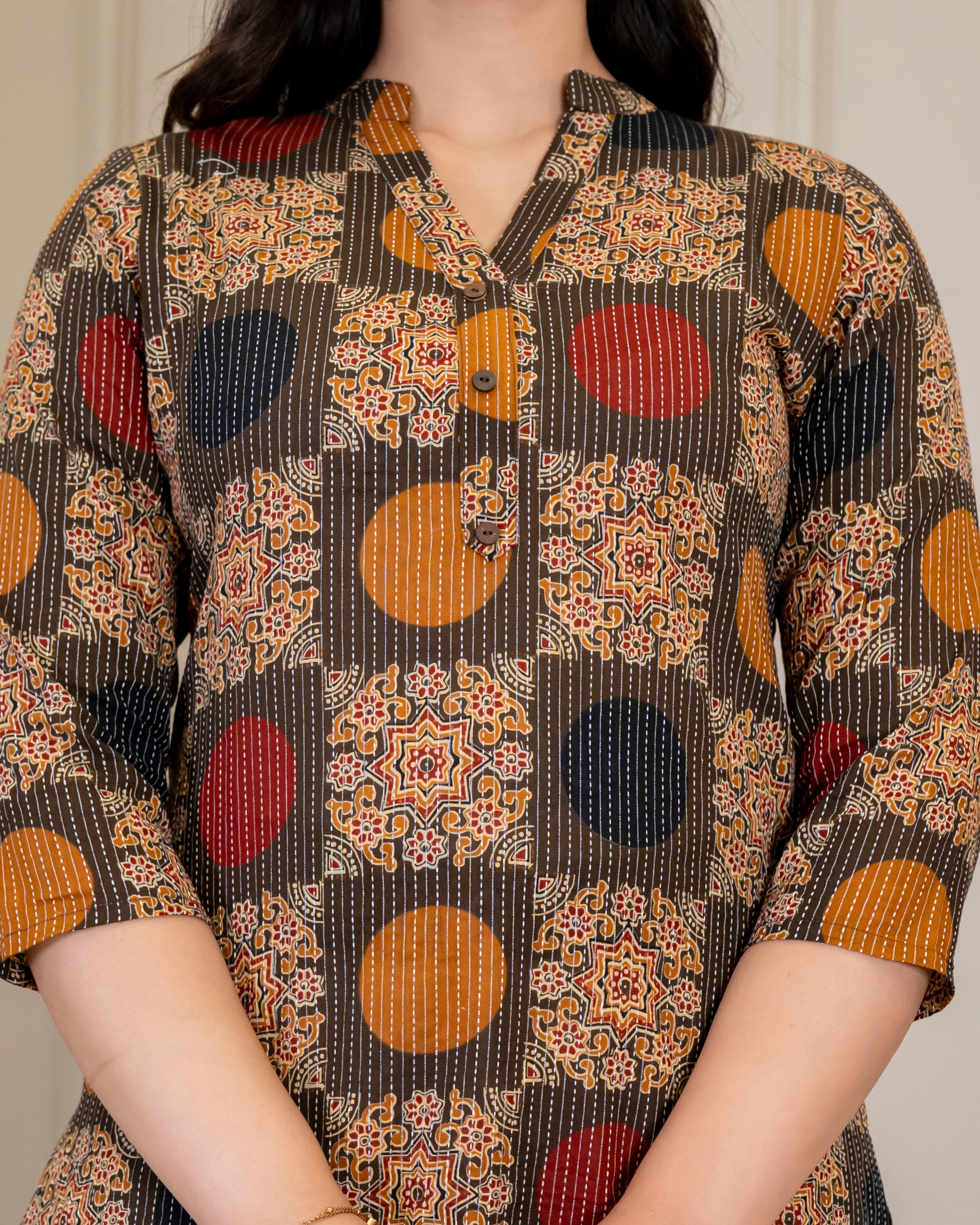 Chandrika Kantha Cotton Short Top