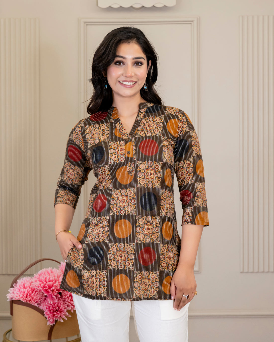 Chandrika Kantha Cotton Short Top