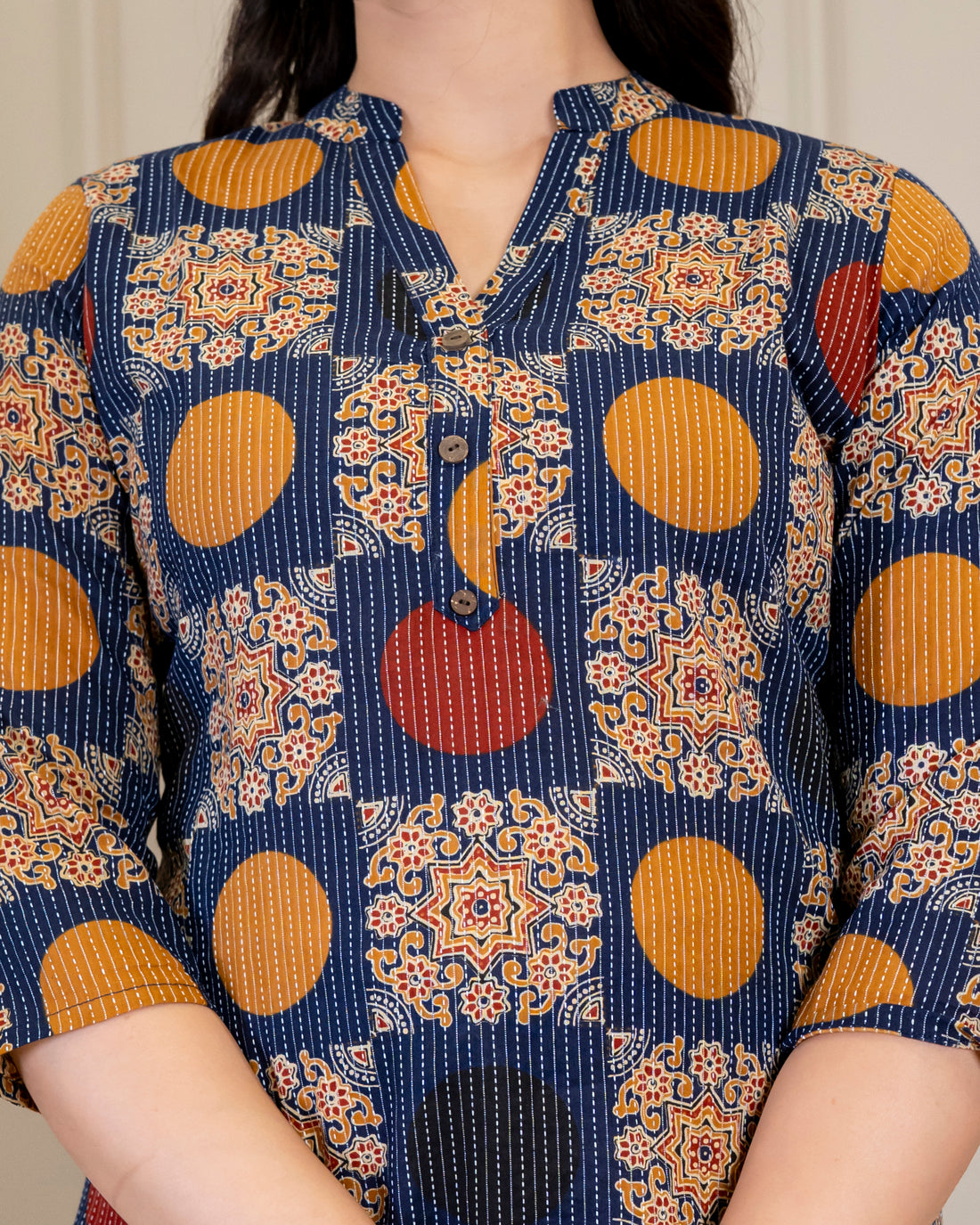 Aarohi Kantha Cotton Short Top
