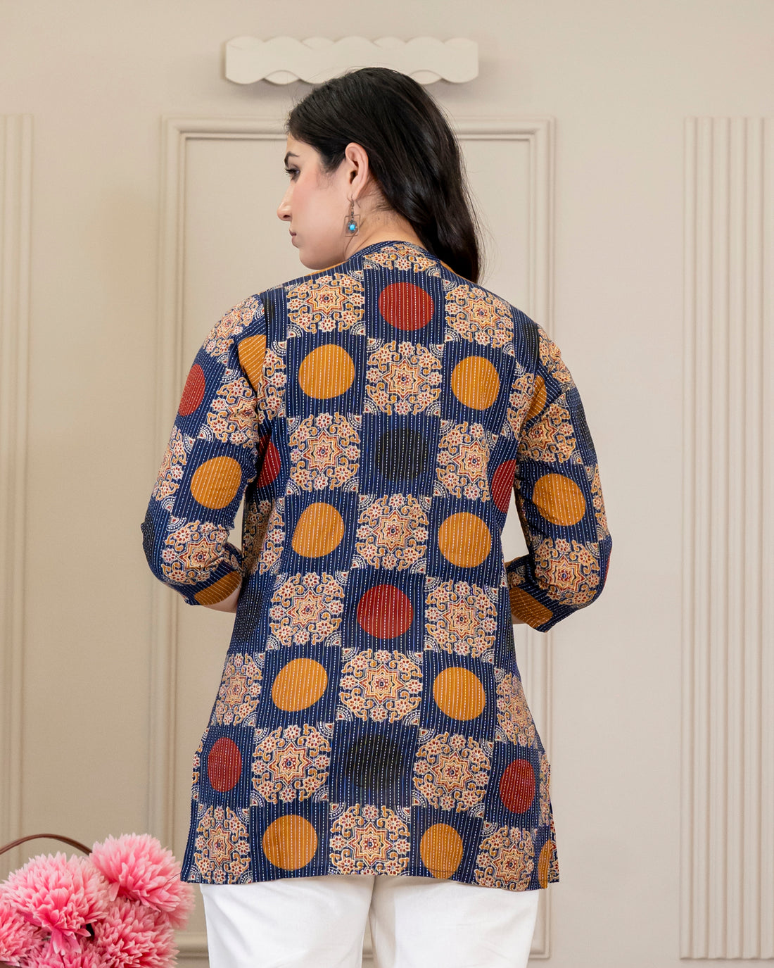 Aarohi Kantha Cotton Short Top