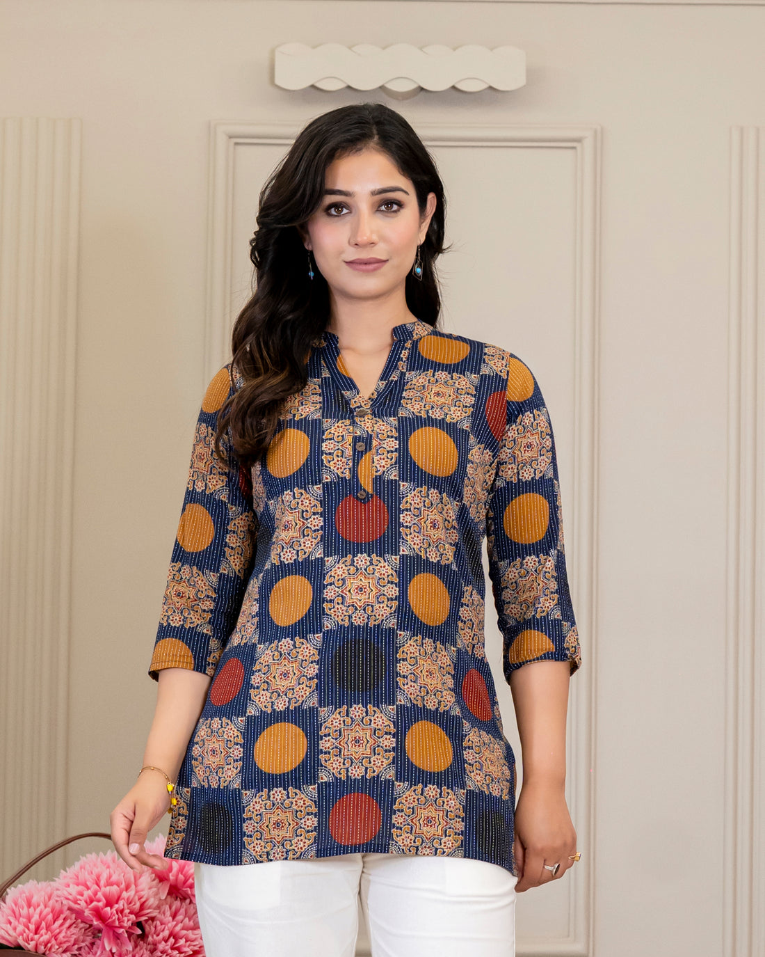 Aarohi Kantha Cotton Short Top