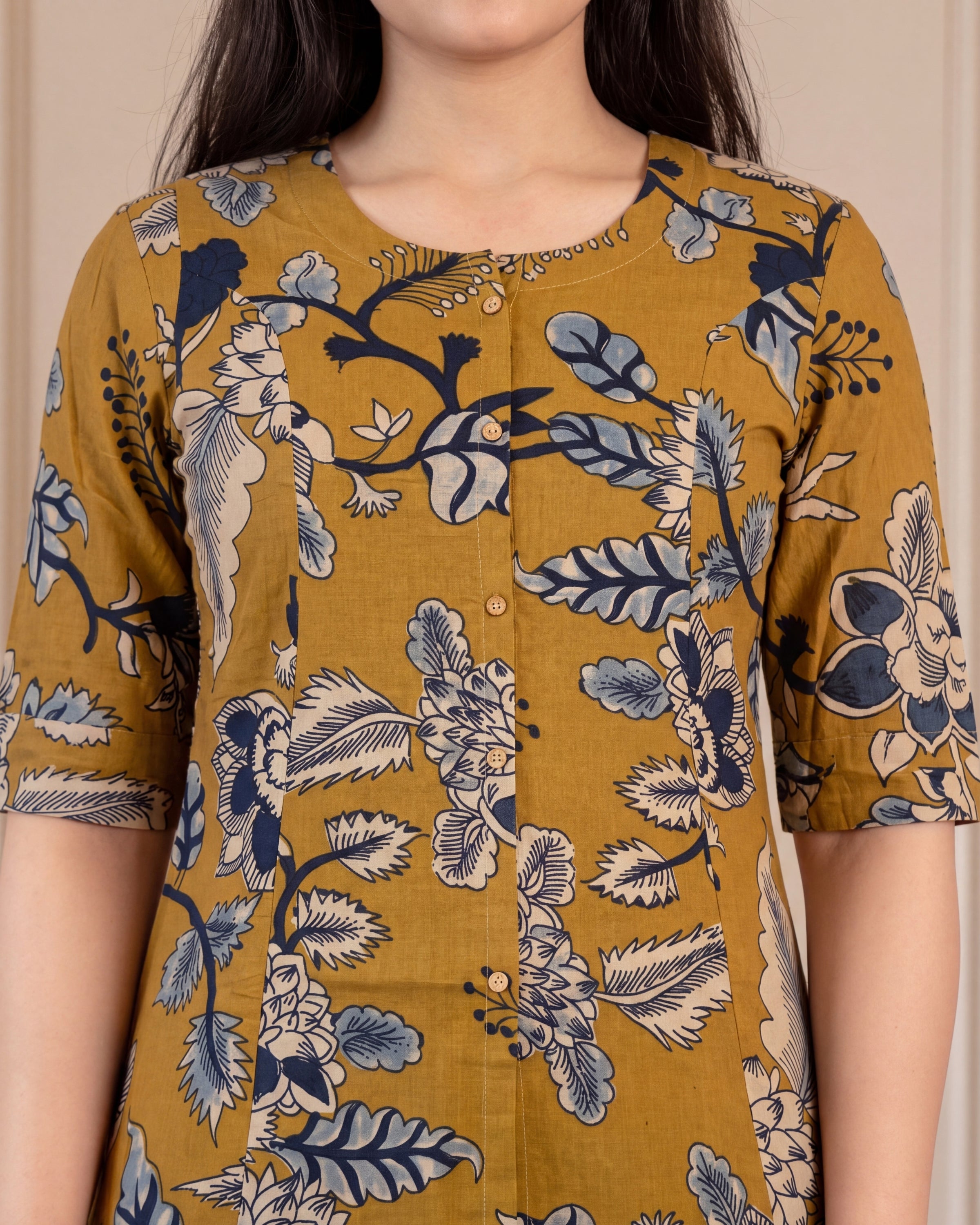Aaradhya Pure Cotton Kalamkari Short Top