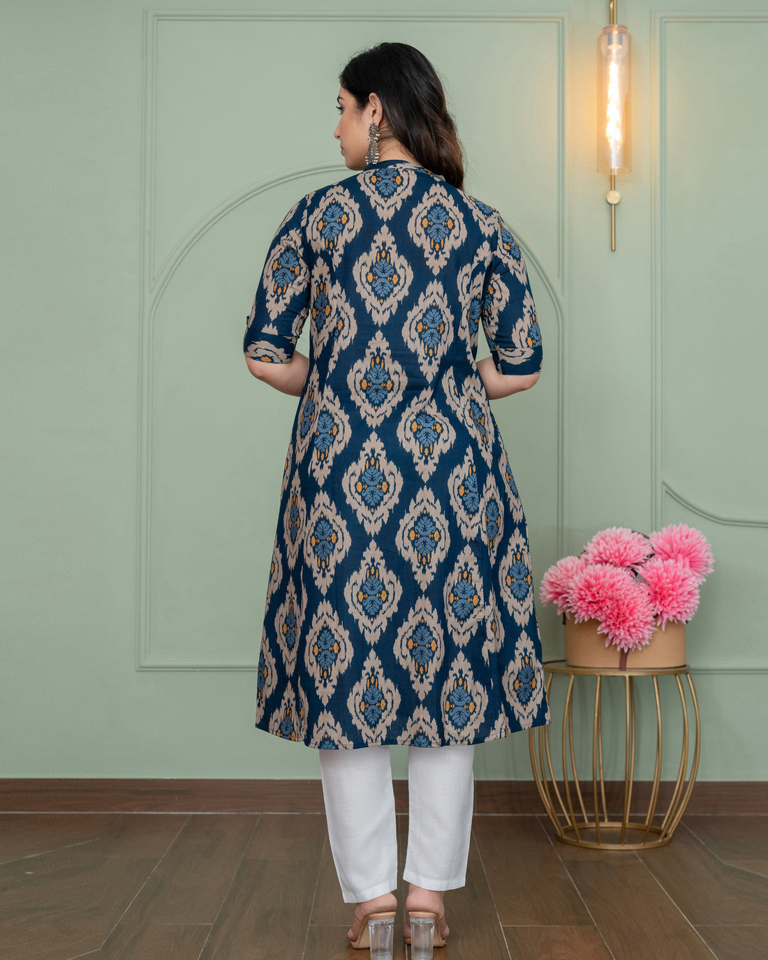 PRAKRITI NEEL A-LINE COTTON KURTA