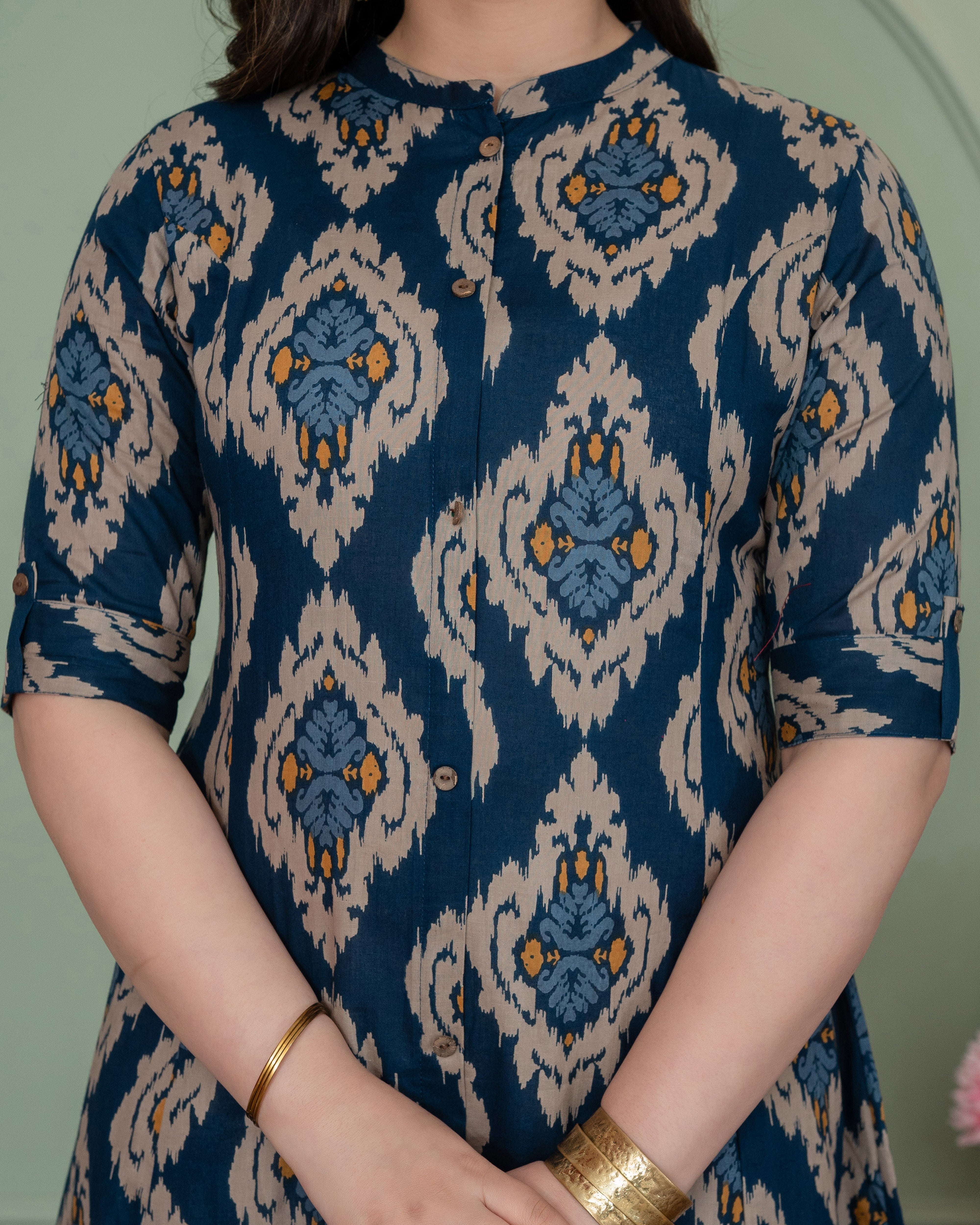 PRAKRITI NEEL A-LINE COTTON KURTA