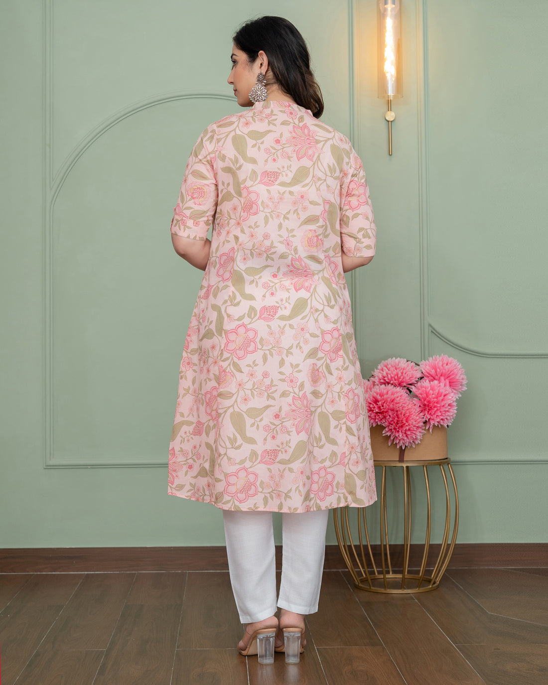 SOFT PETALS A-LINE COTTON KURTA