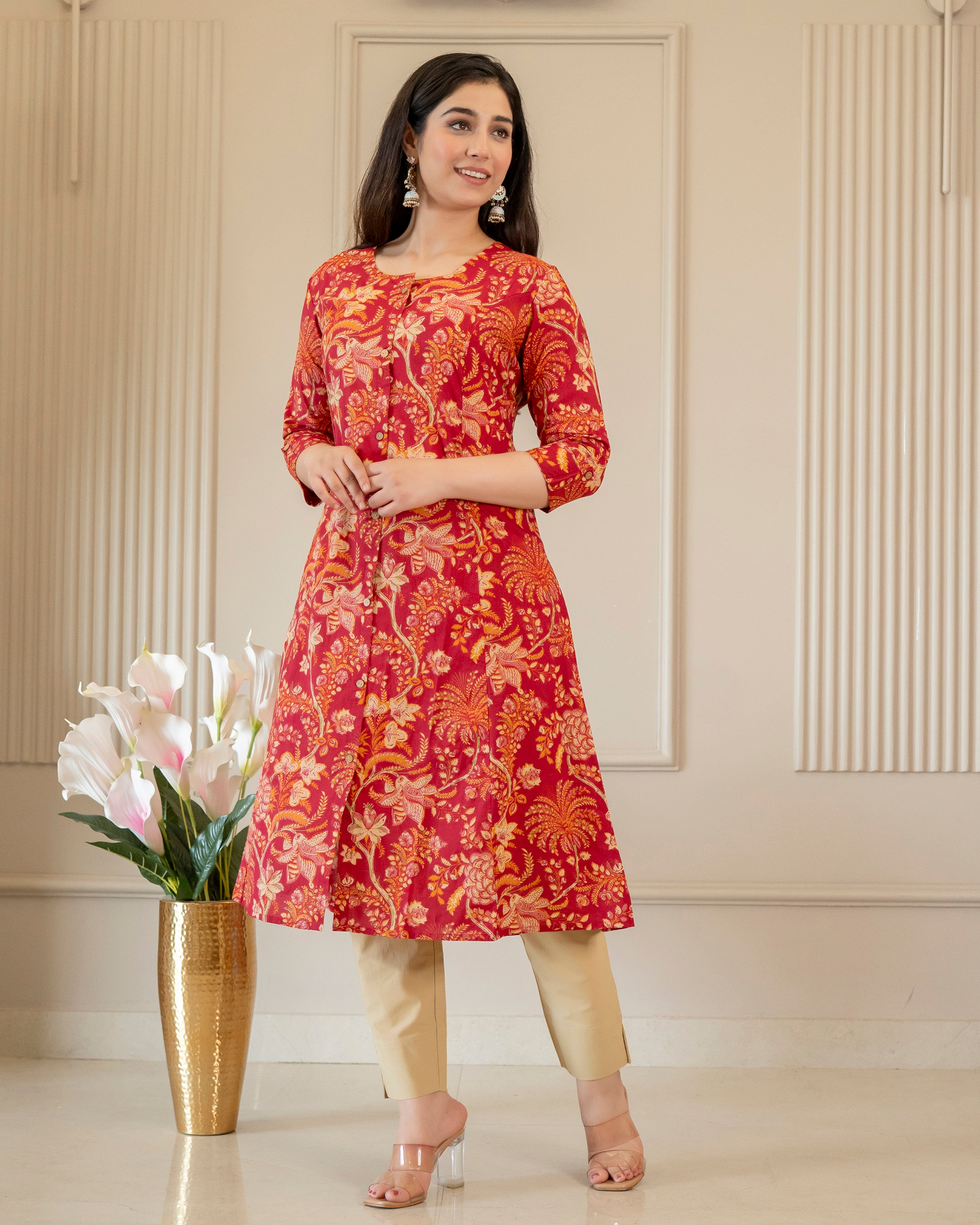 Roopanjali Pure Cotton A-Line Kurti