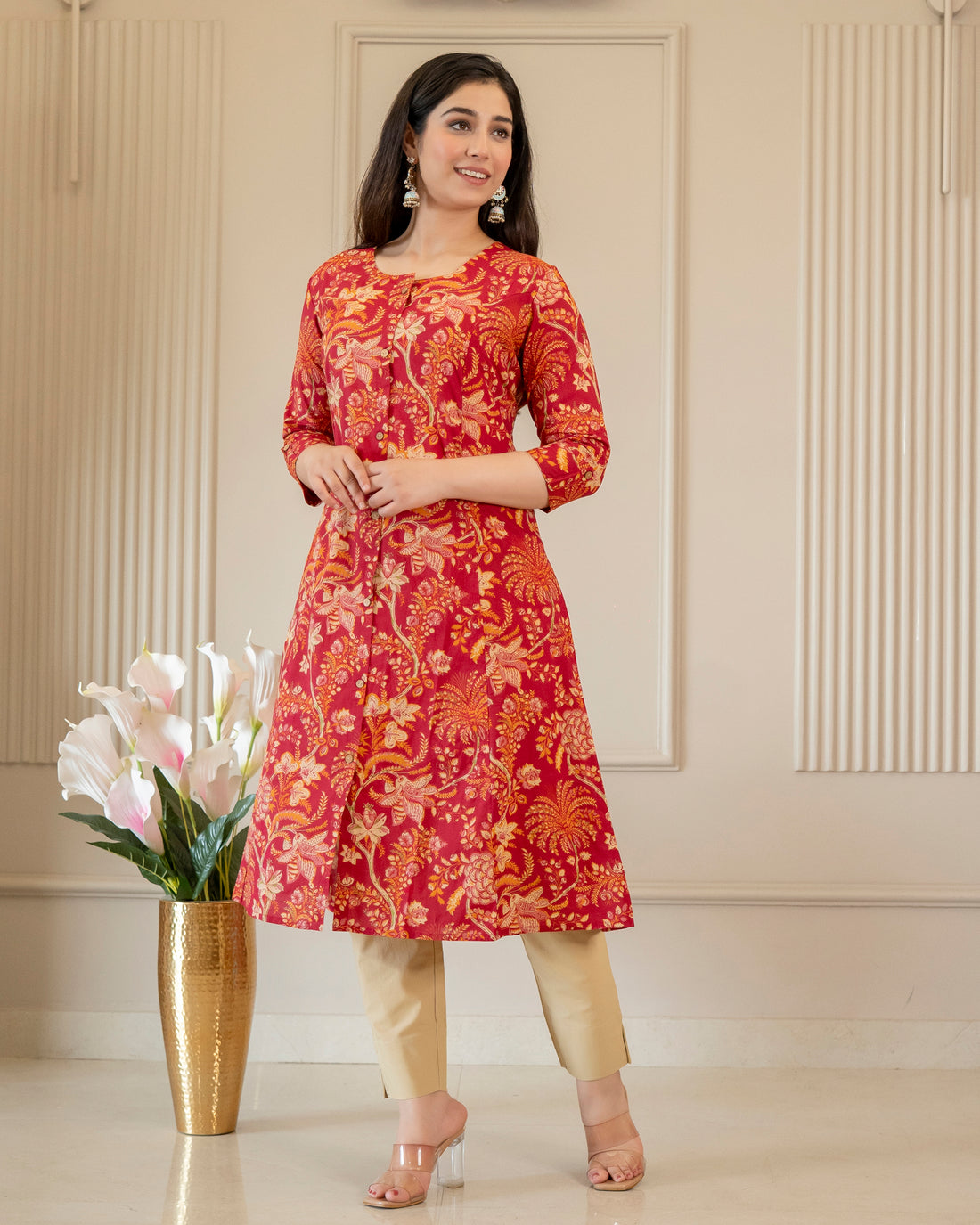 Roopanjali Pure Cotton A-Line Kurti