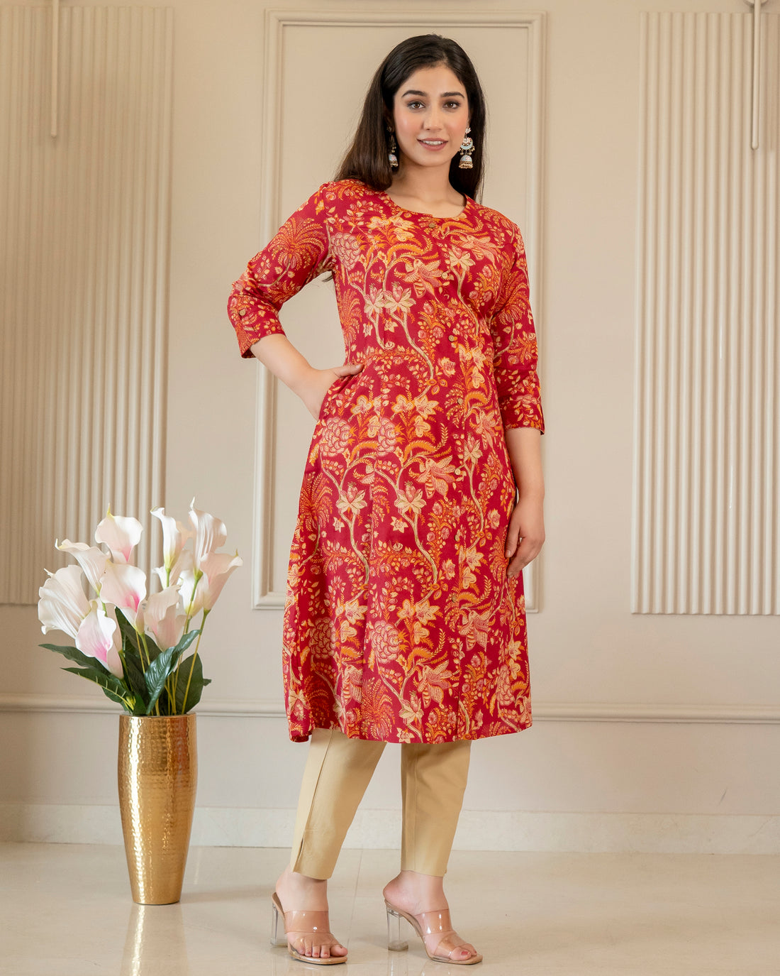 Roopanjali Pure Cotton A-Line Kurti