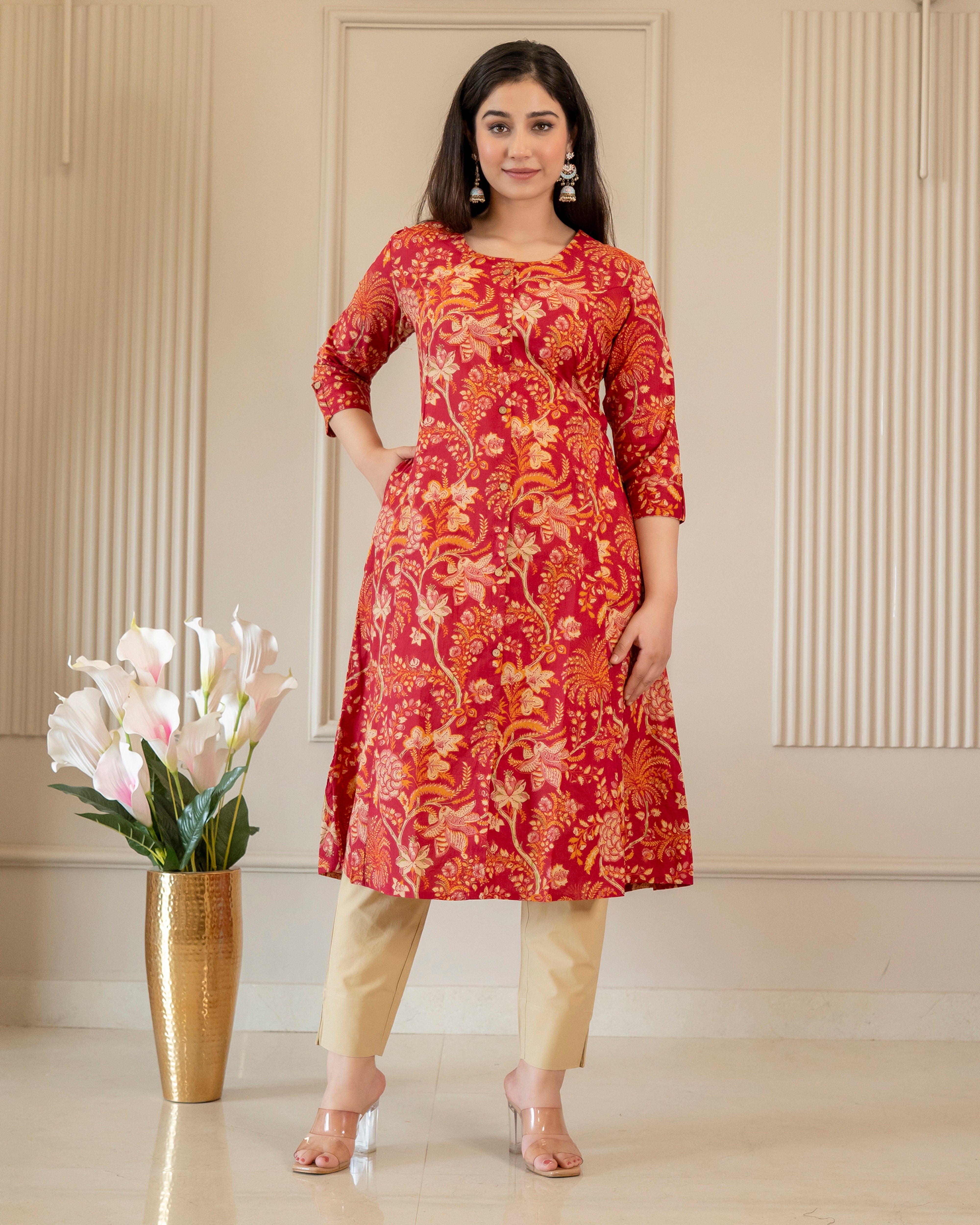Roopanjali Pure Cotton A-Line Kurti