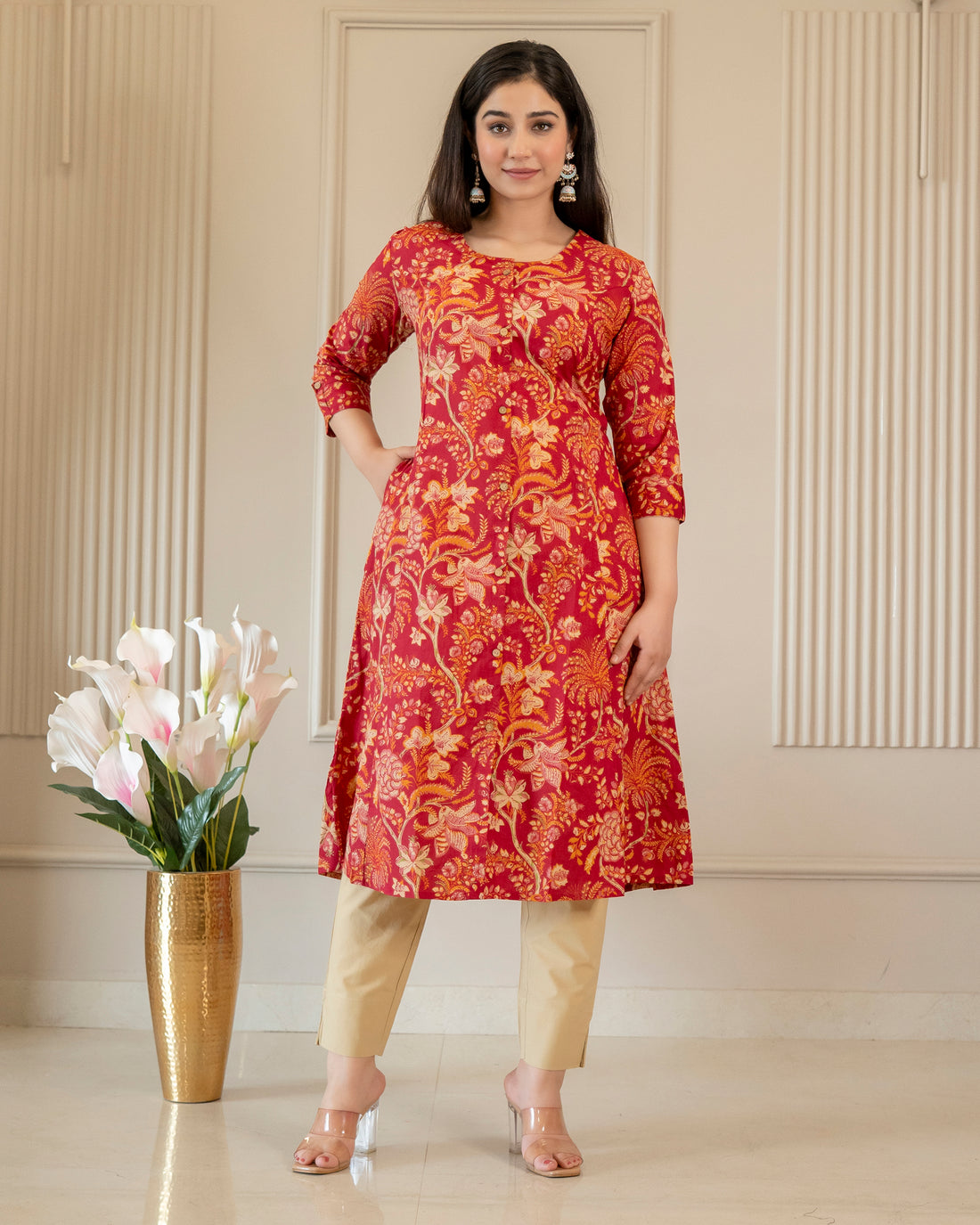 Roopanjali Pure Cotton A-Line Kurti