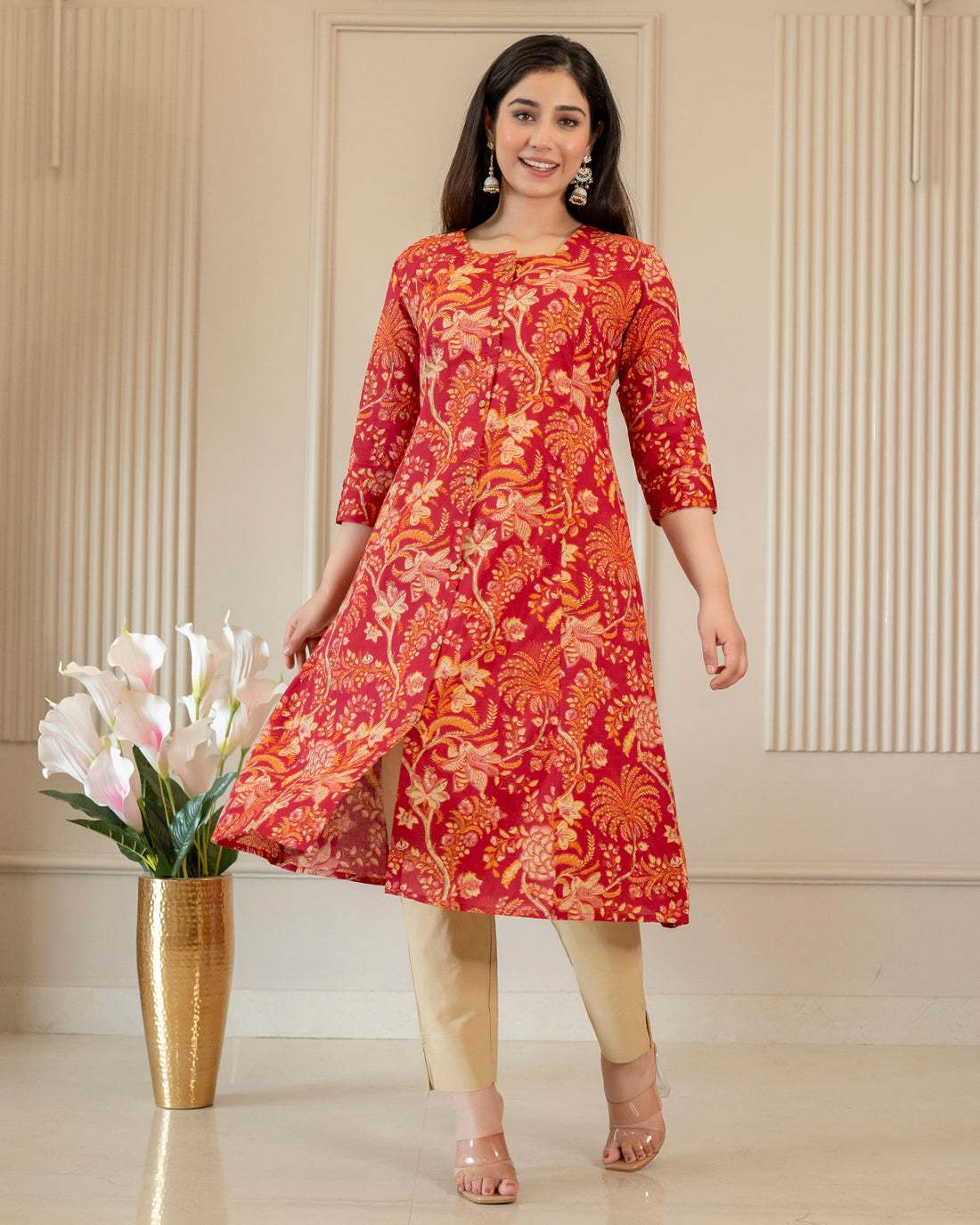 Roopanjali Pure Cotton A-Line Kurti