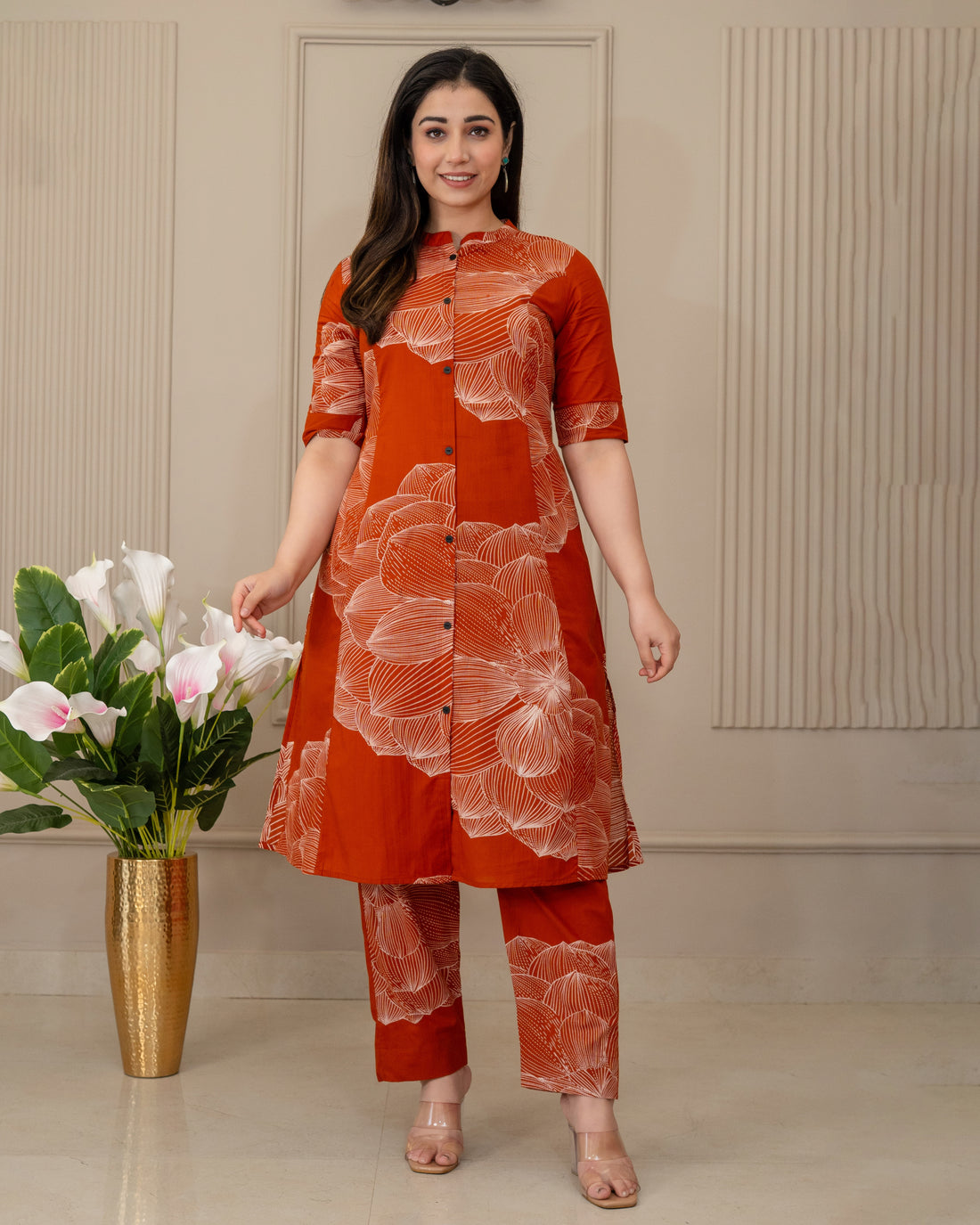 KESARI VANA COTTON A-LINE CO-ORD SET