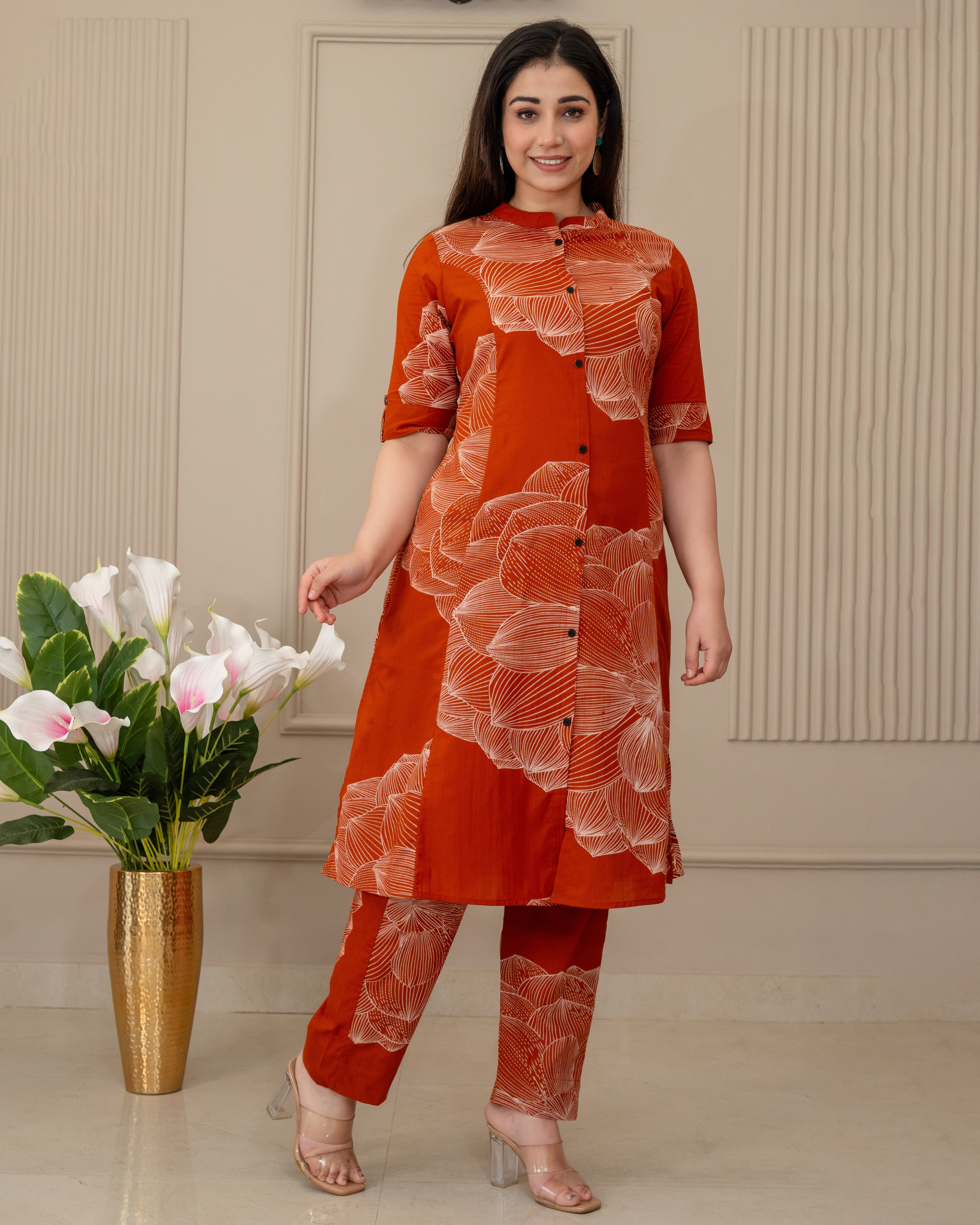 KESARI VANA COTTON A-LINE CO-ORD SET