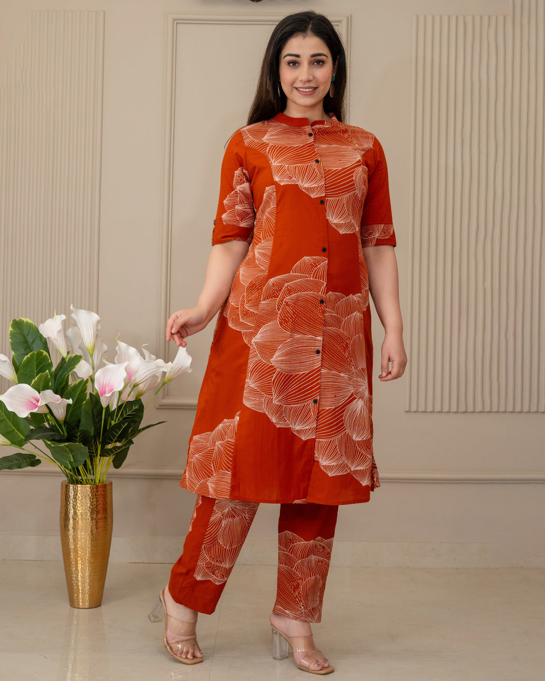 KESARI VANA COTTON A-LINE CO-ORD SET