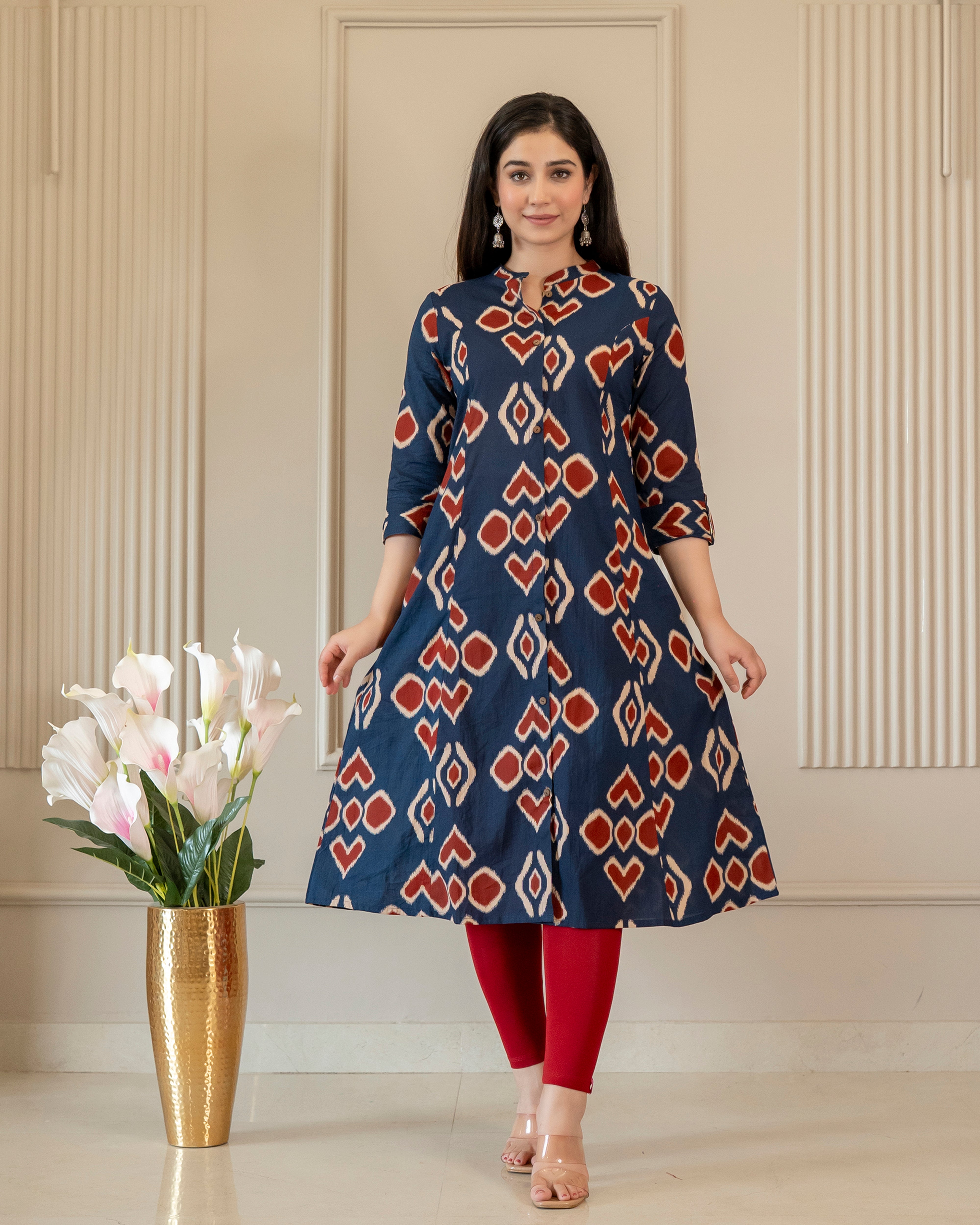 Nilakshi Pure Cotton A-Line Kurti