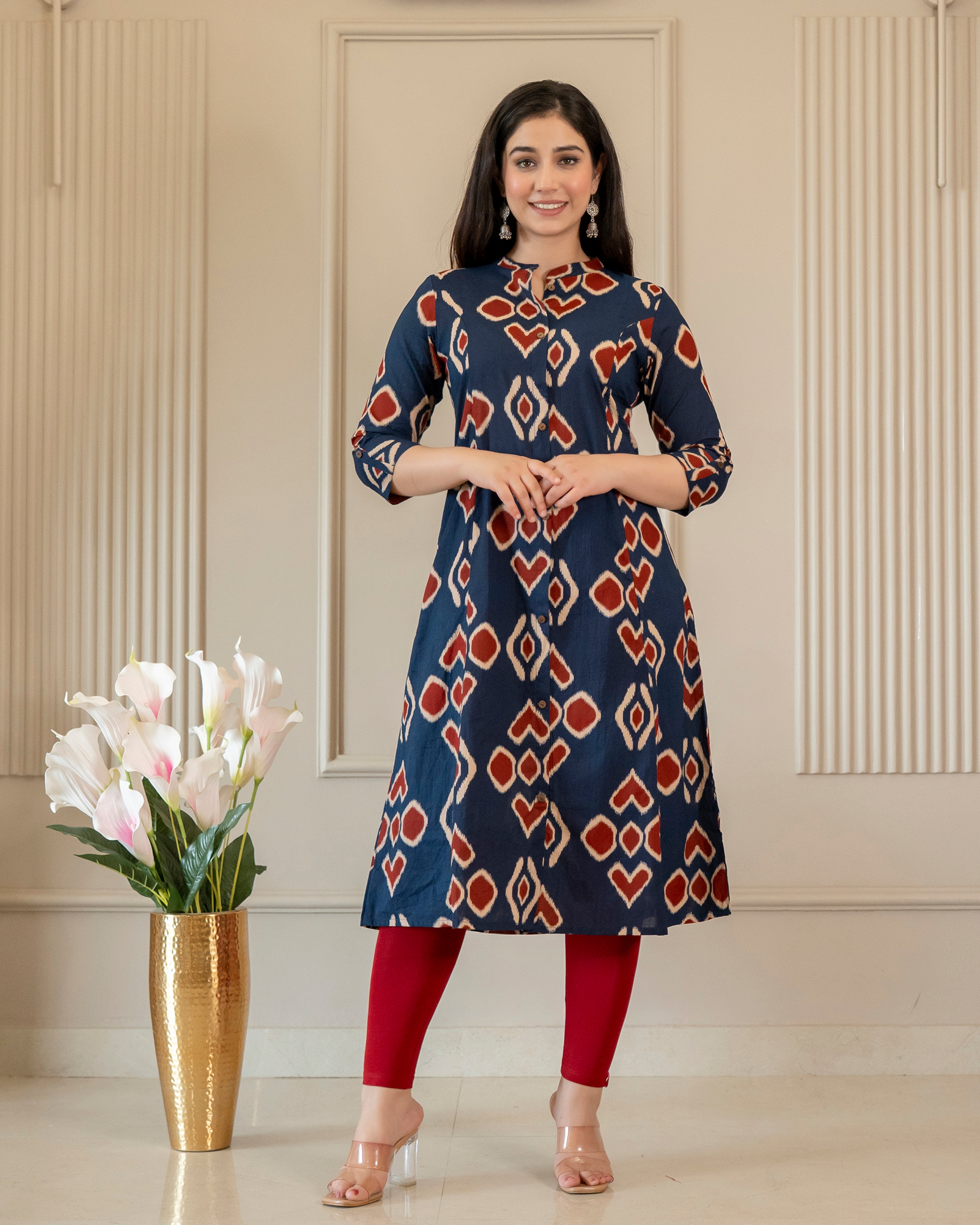 Nilakshi Pure Cotton A-Line Kurti