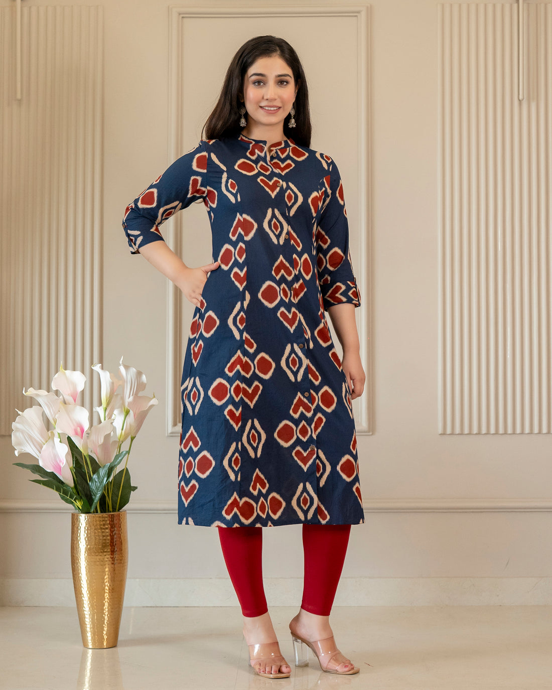 Nilakshi Pure Cotton A-Line Kurti