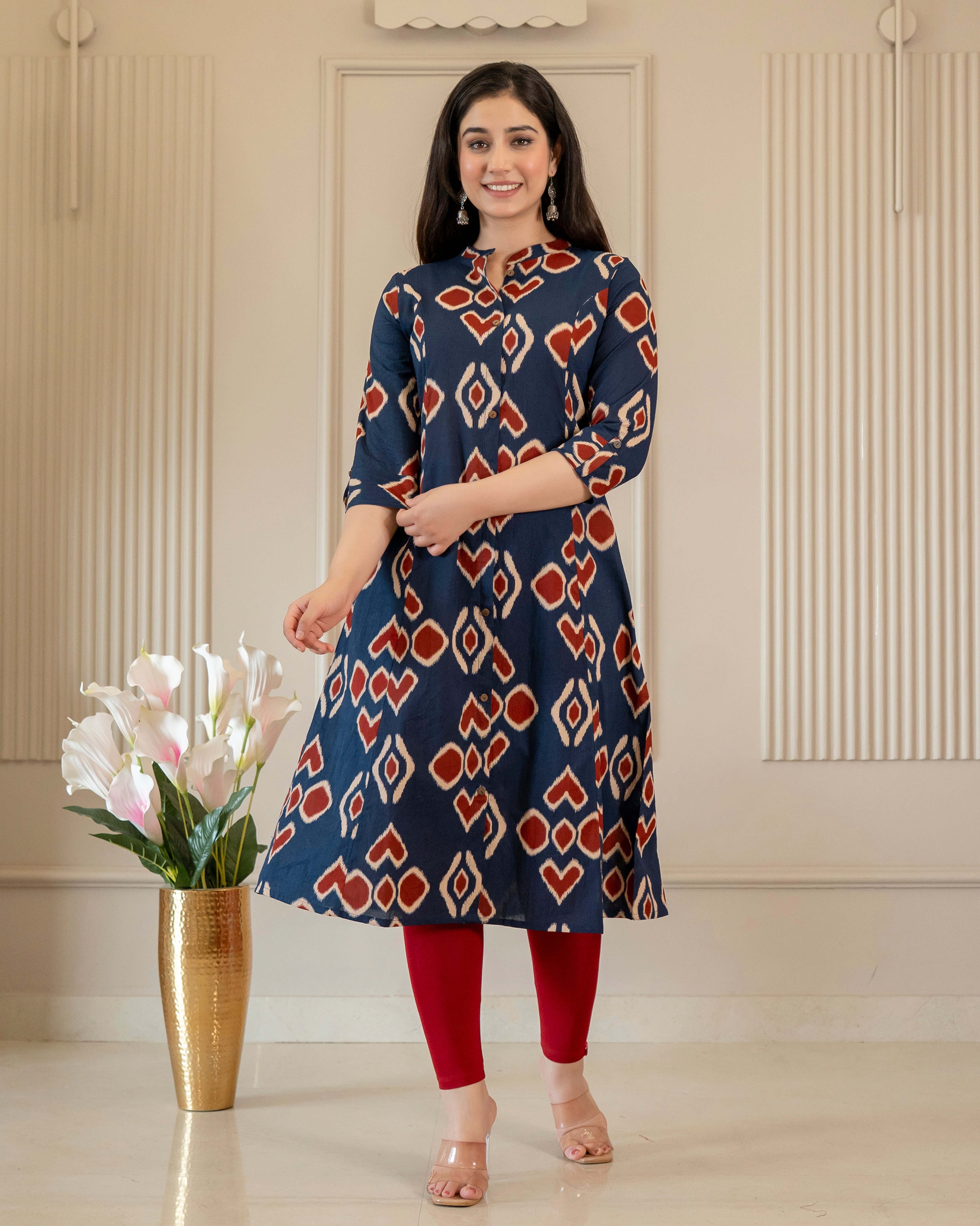 Nilakshi Pure Cotton A-Line Kurti