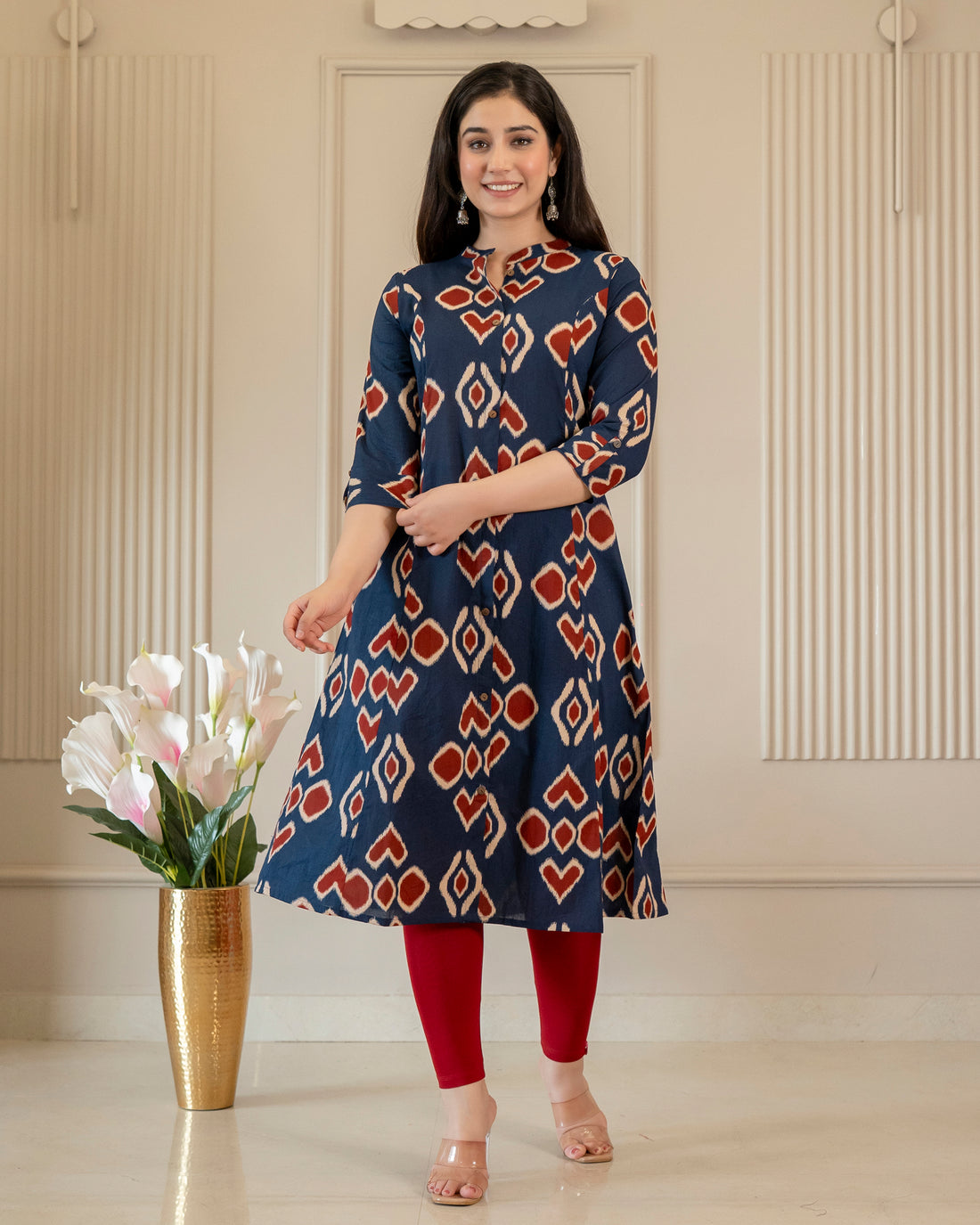 Nilakshi Pure Cotton A-Line Kurti