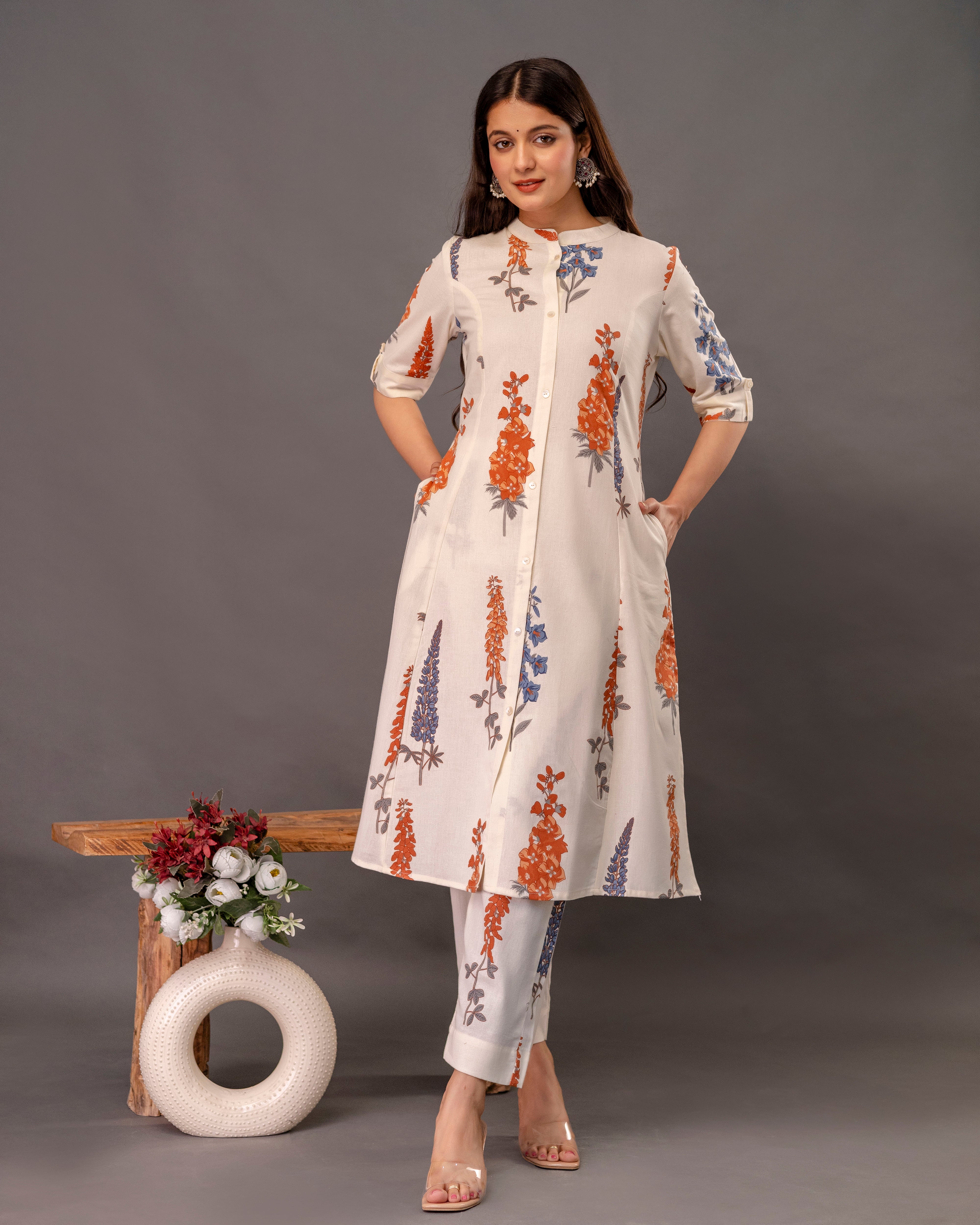 GULVASANT COTTON A-LINE CO-ORD SET