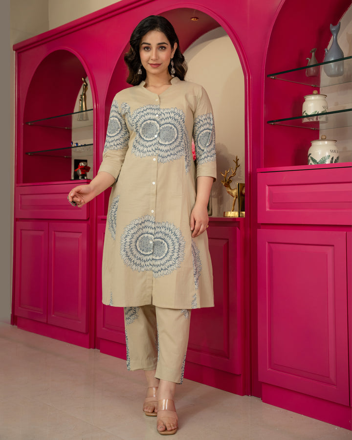 ANAYA BLOOM COTTON A-LINE CO-ORD SET