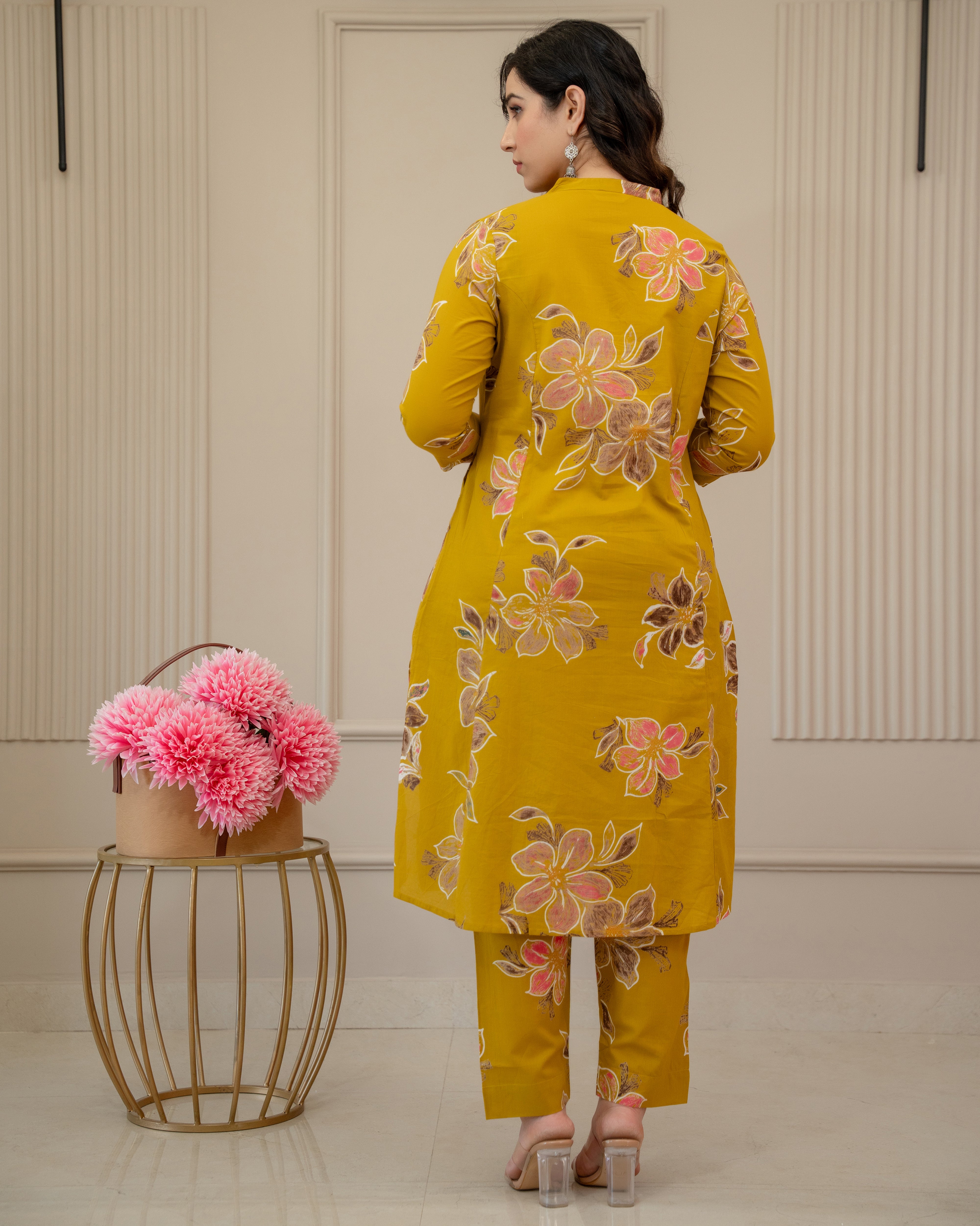 HARSHIKA FLORAL COTTON A-LINE CO-ORD SET