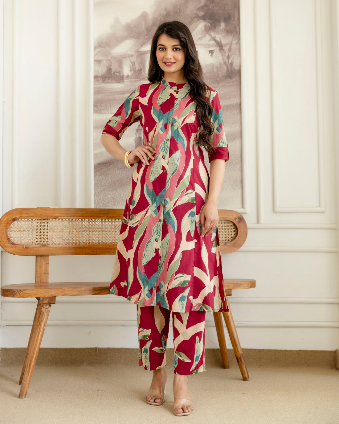MADHURIMA COTTON A-LINE CO-ORD SET
