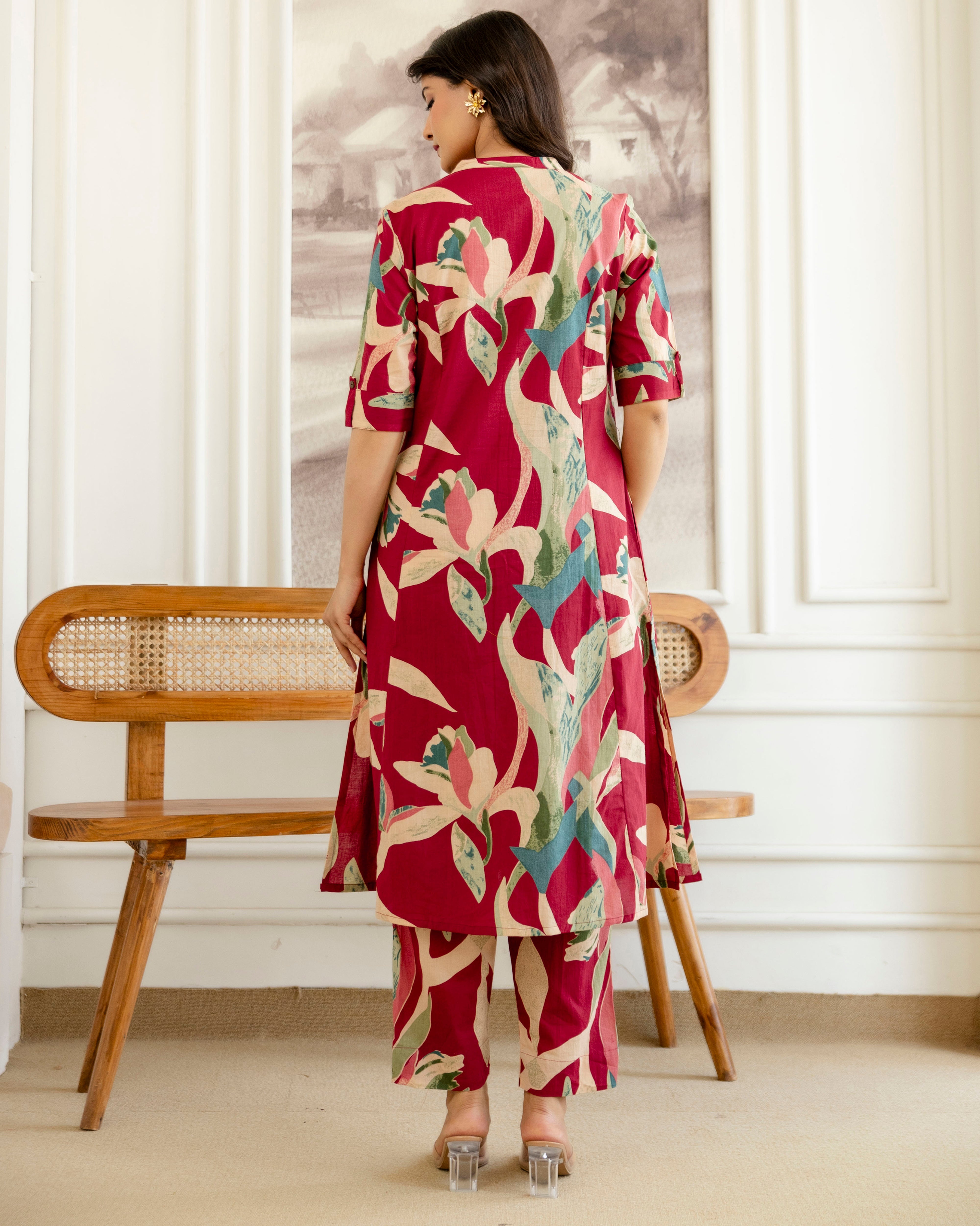 MADHURIMA COTTON A-LINE CO-ORD SET