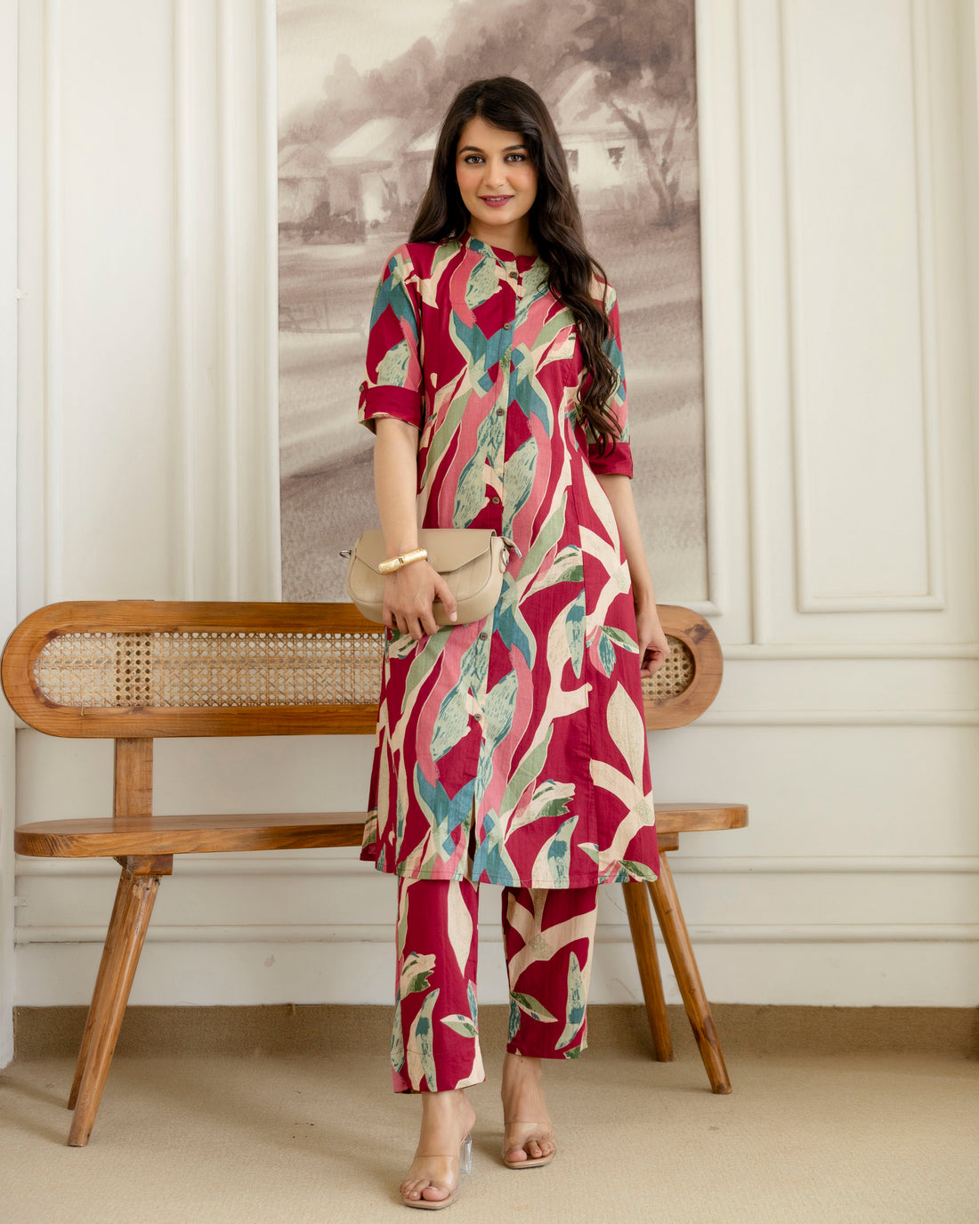 MADHURIMA COTTON A-LINE CO-ORD SET