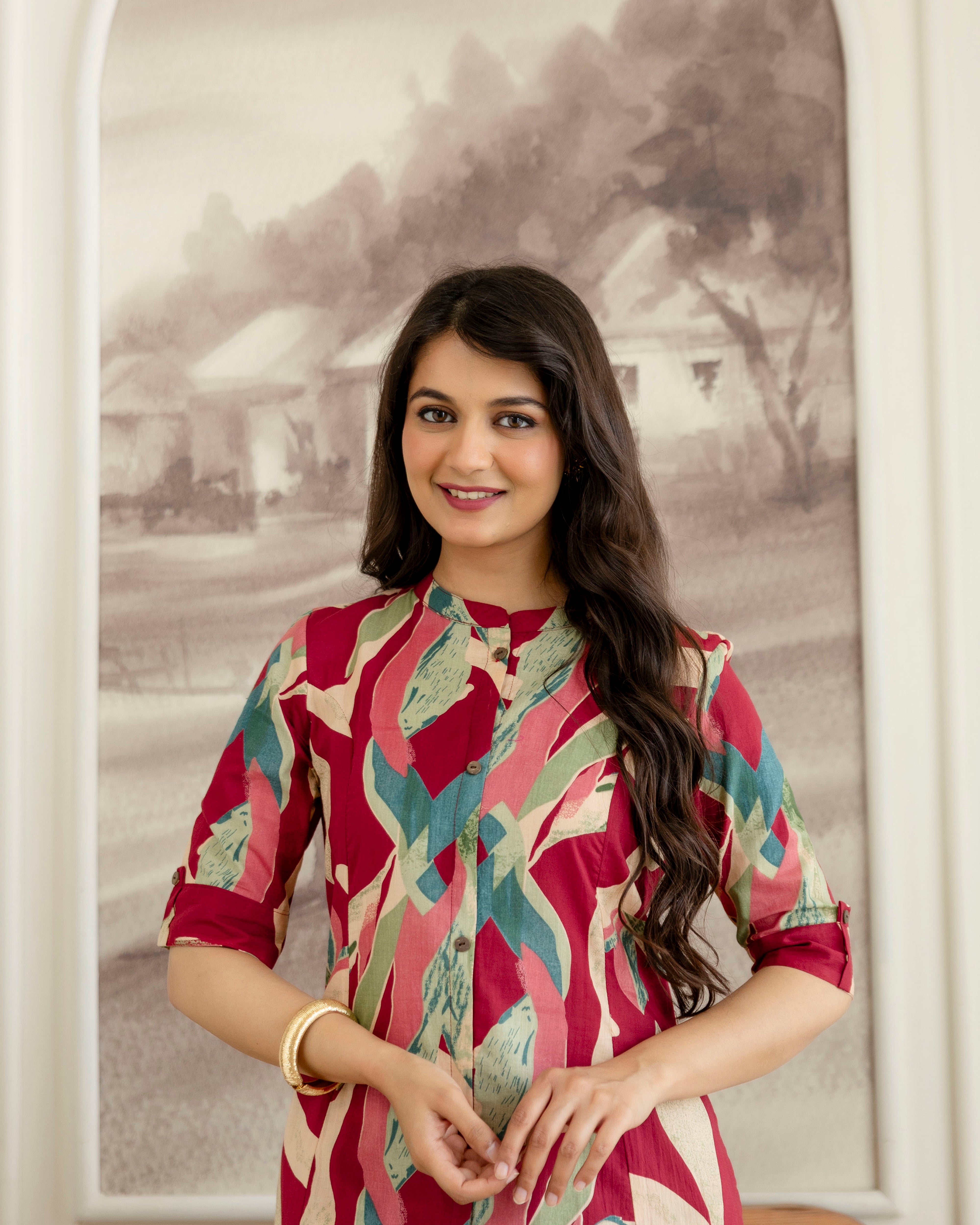 MADHURIMA COTTON A-LINE CO-ORD SET