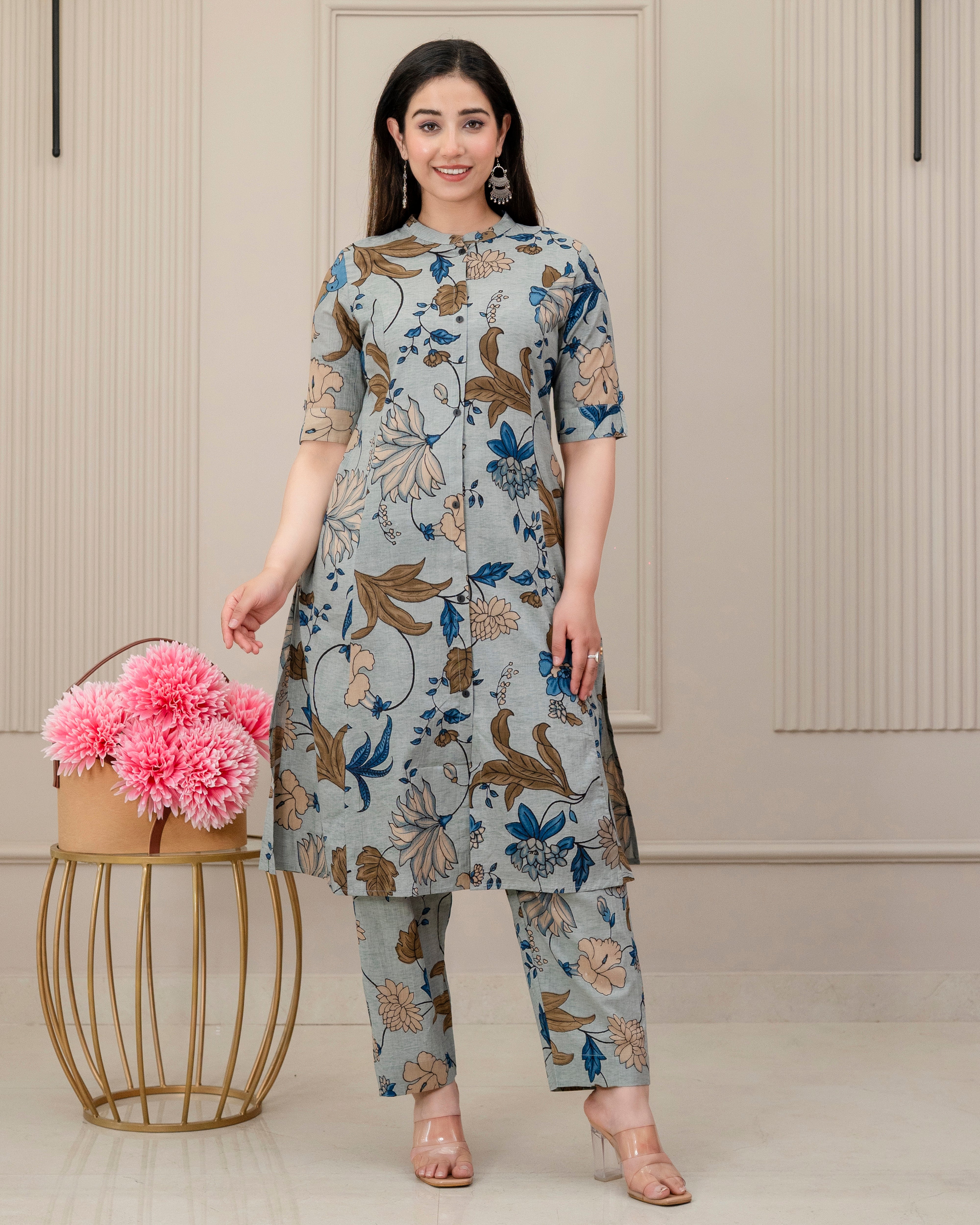 PUSHPANJALI COTTON A-LINE CO-ORD SET