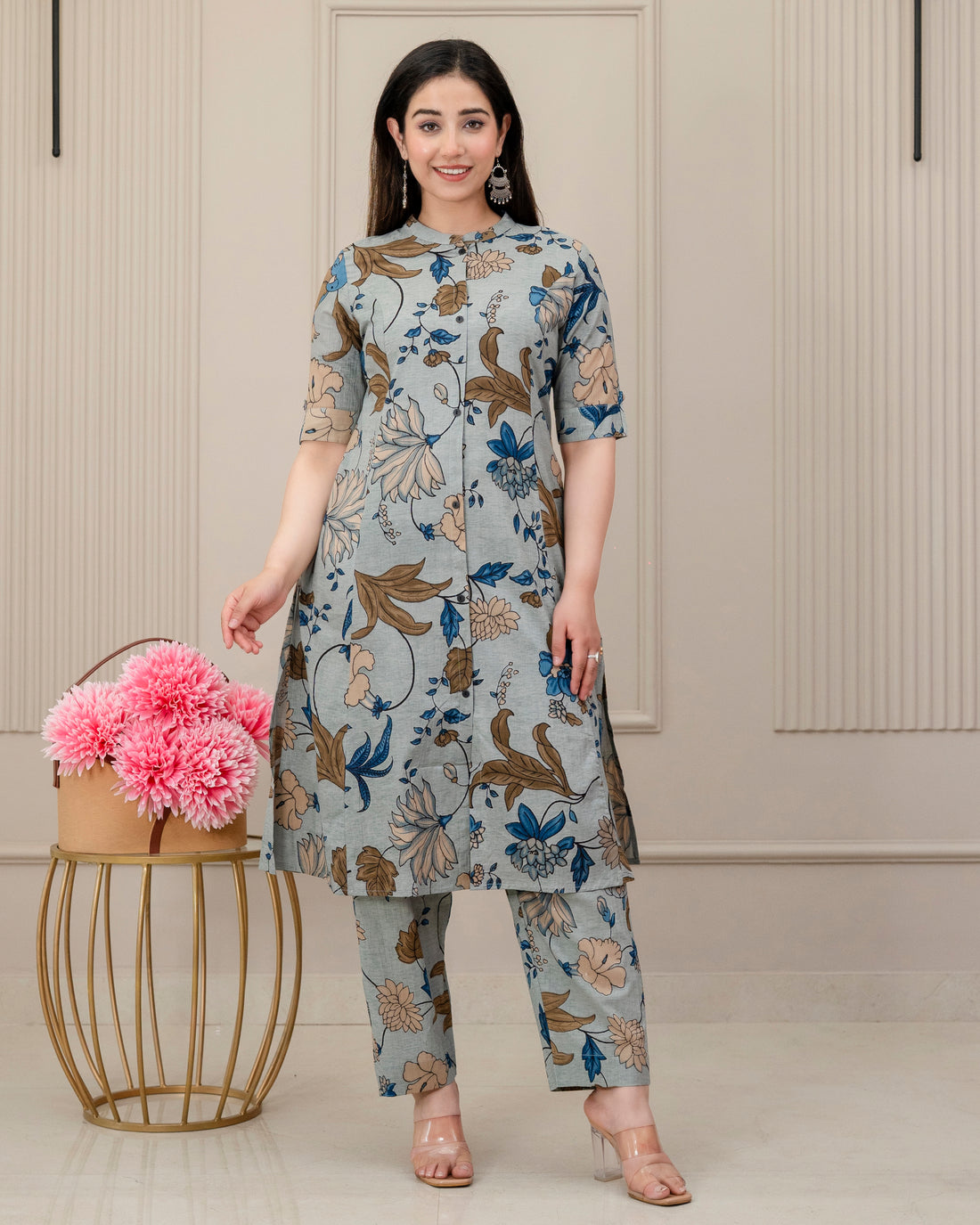 PUSHPANJALI COTTON A-LINE CO-ORD SET