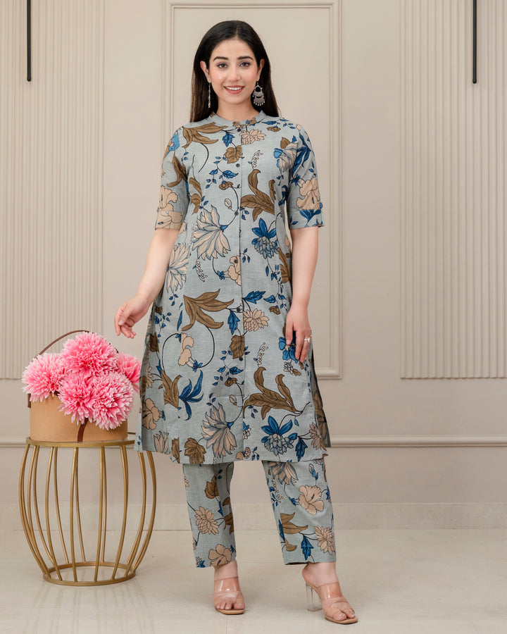 PUSHPANJALI COTTON A-LINE CO-ORD SET