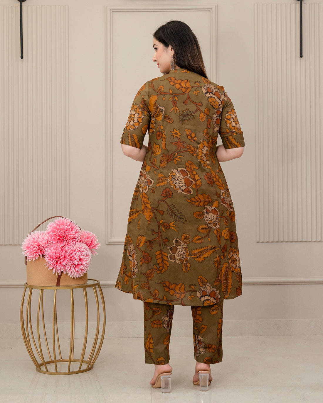 VASUNDHARA COTTON A-LINE CO-ORD SET