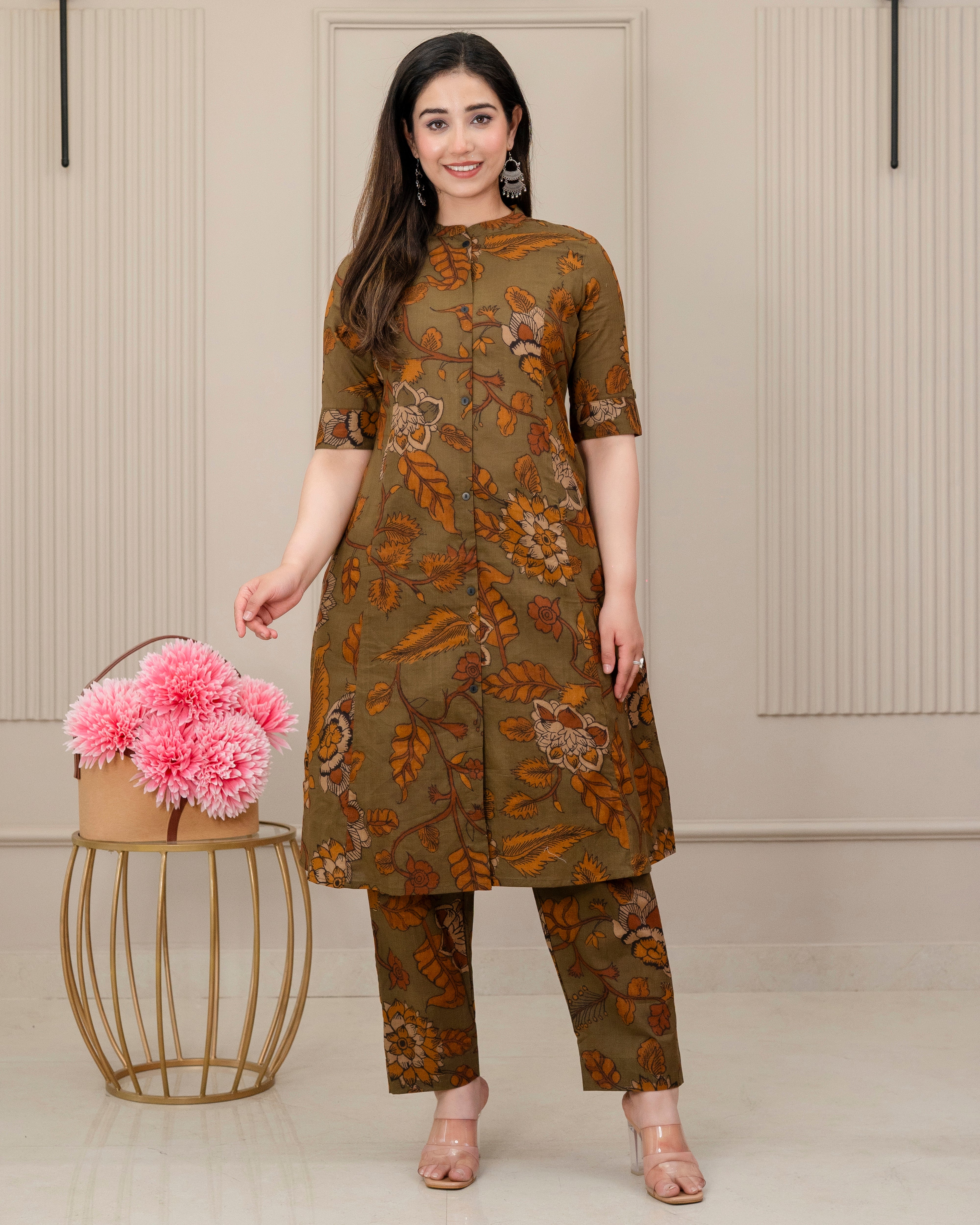 VASUNDHARA COTTON A-LINE CO-ORD SET