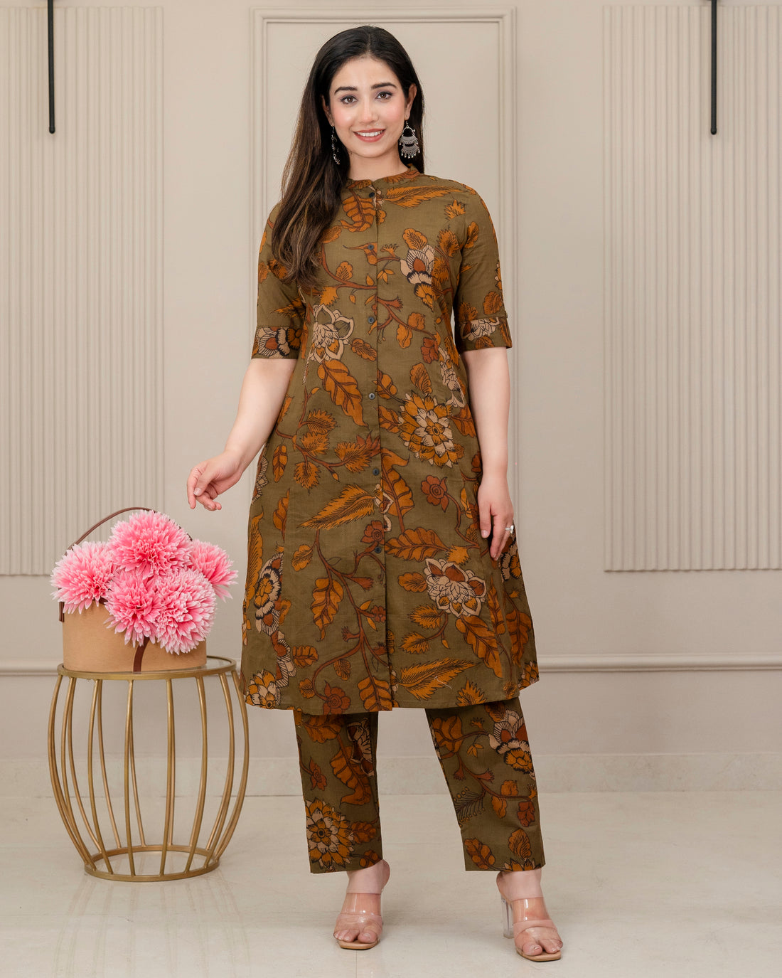 VASUNDHARA COTTON A-LINE CO-ORD SET