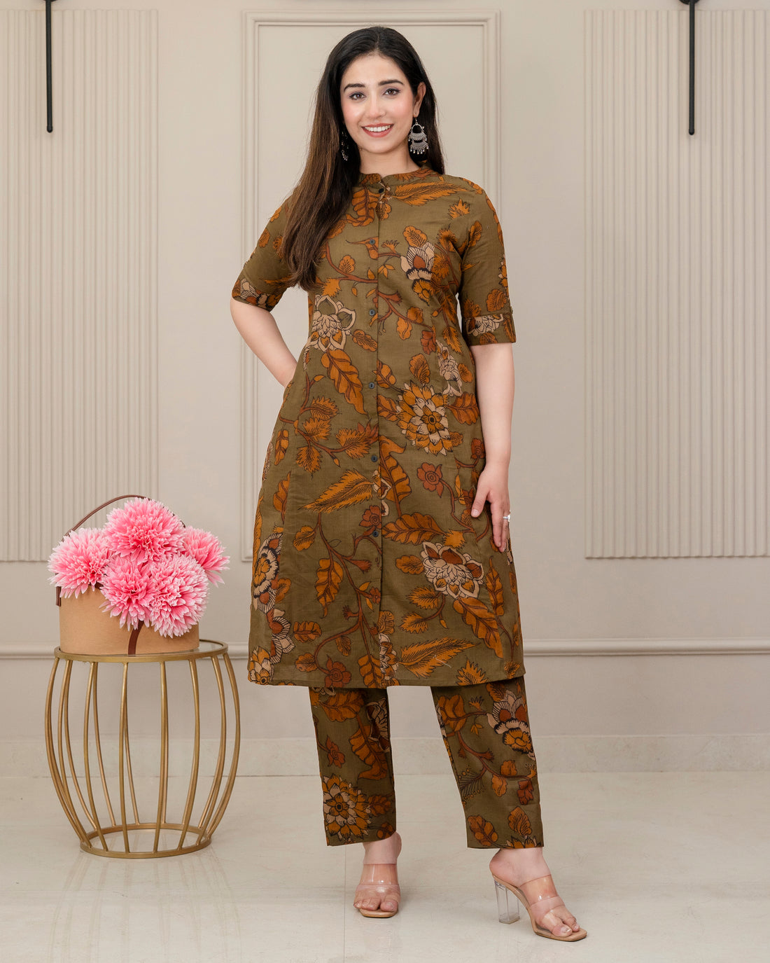 VASUNDHARA COTTON A-LINE CO-ORD SET