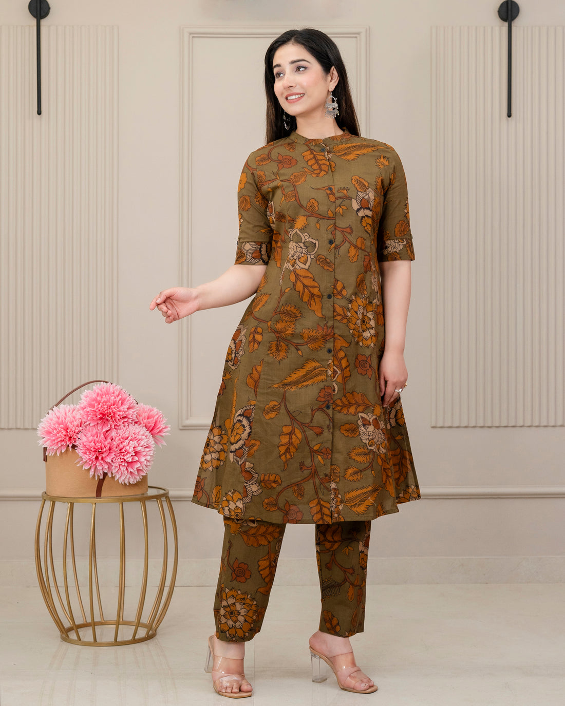 VASUNDHARA COTTON A-LINE CO-ORD SET