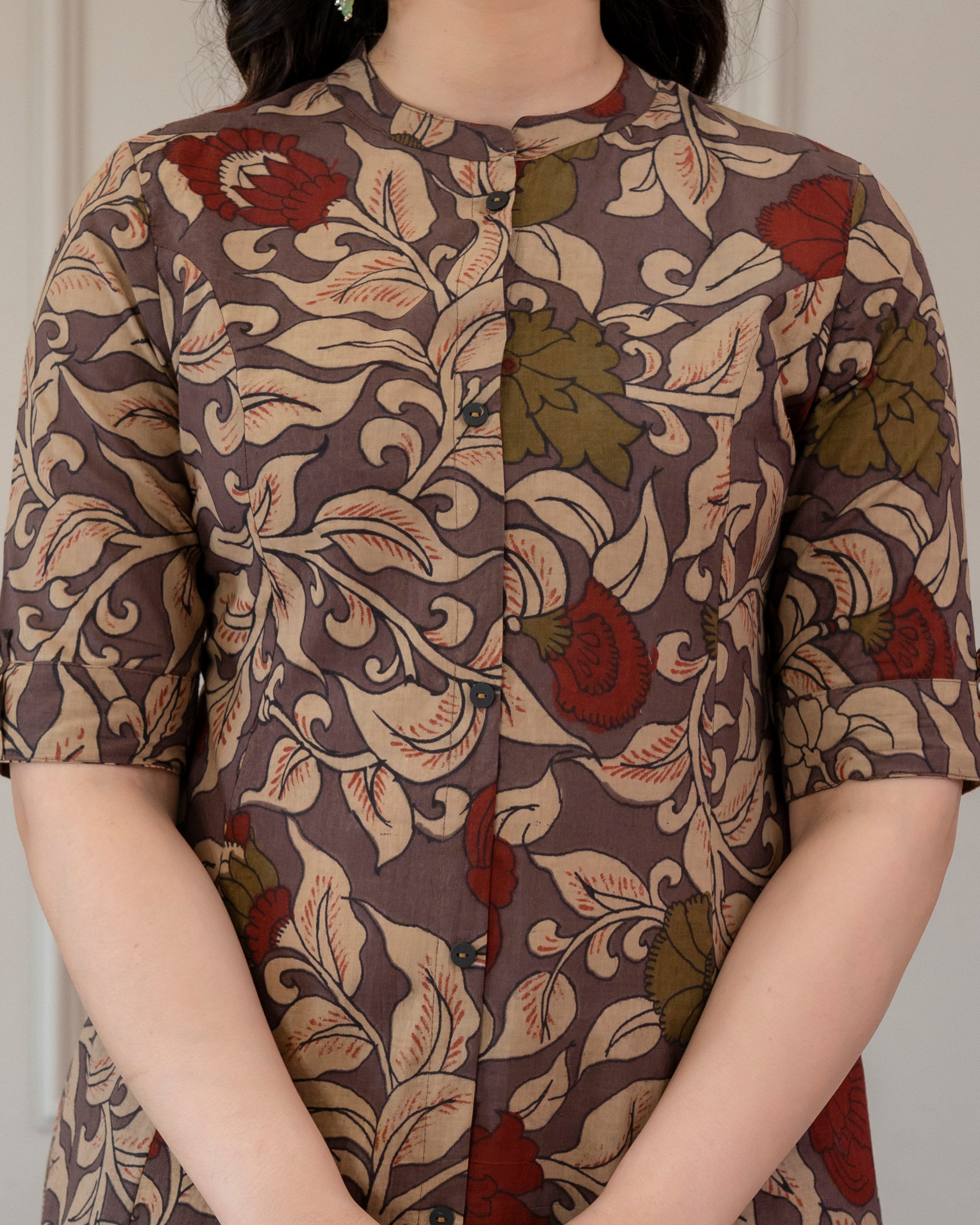 CHITRALEKHA KALAMKARI COTTON A-LINE CO-ORD SET