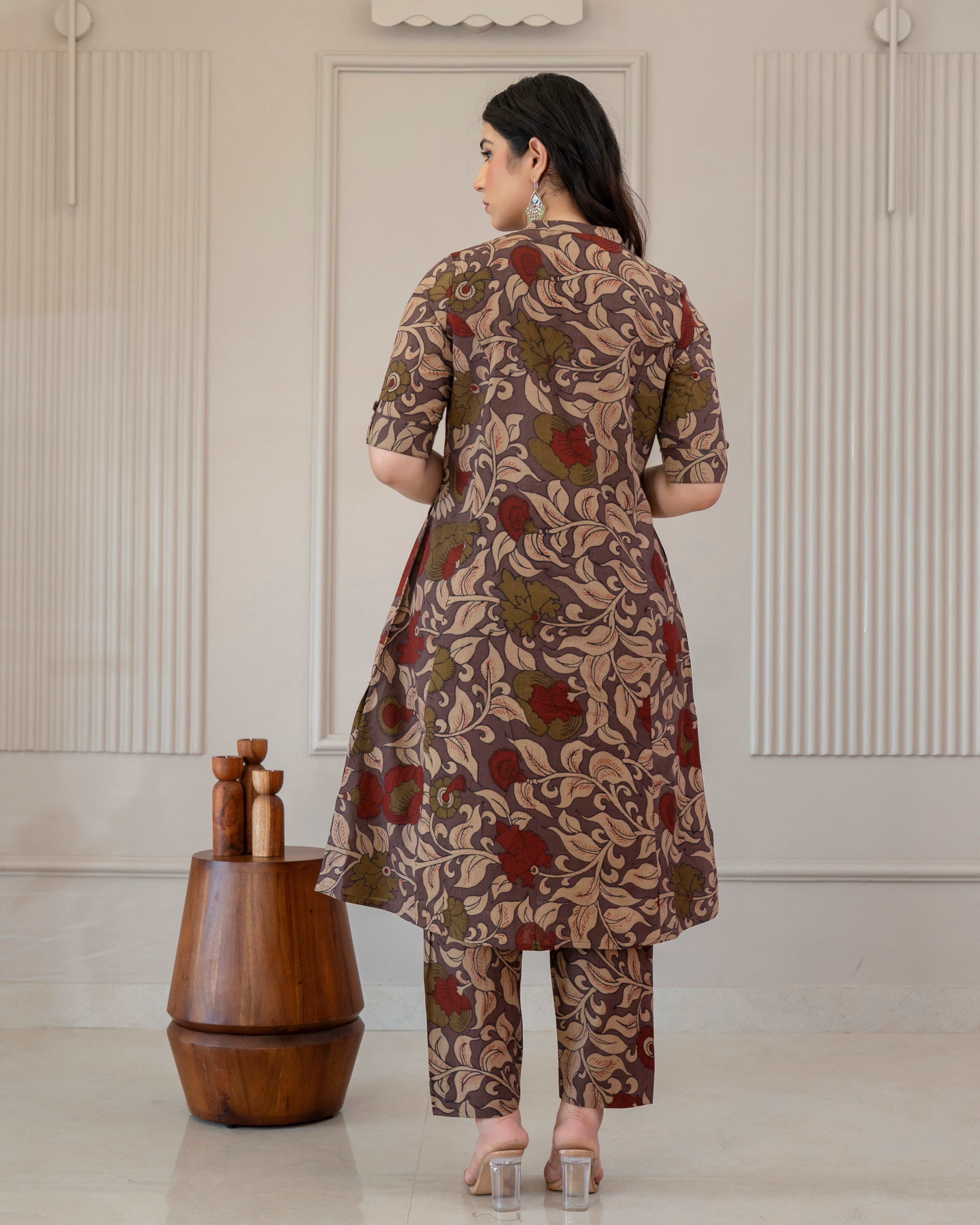 CHITRALEKHA KALAMKARI COTTON A-LINE CO-ORD SET