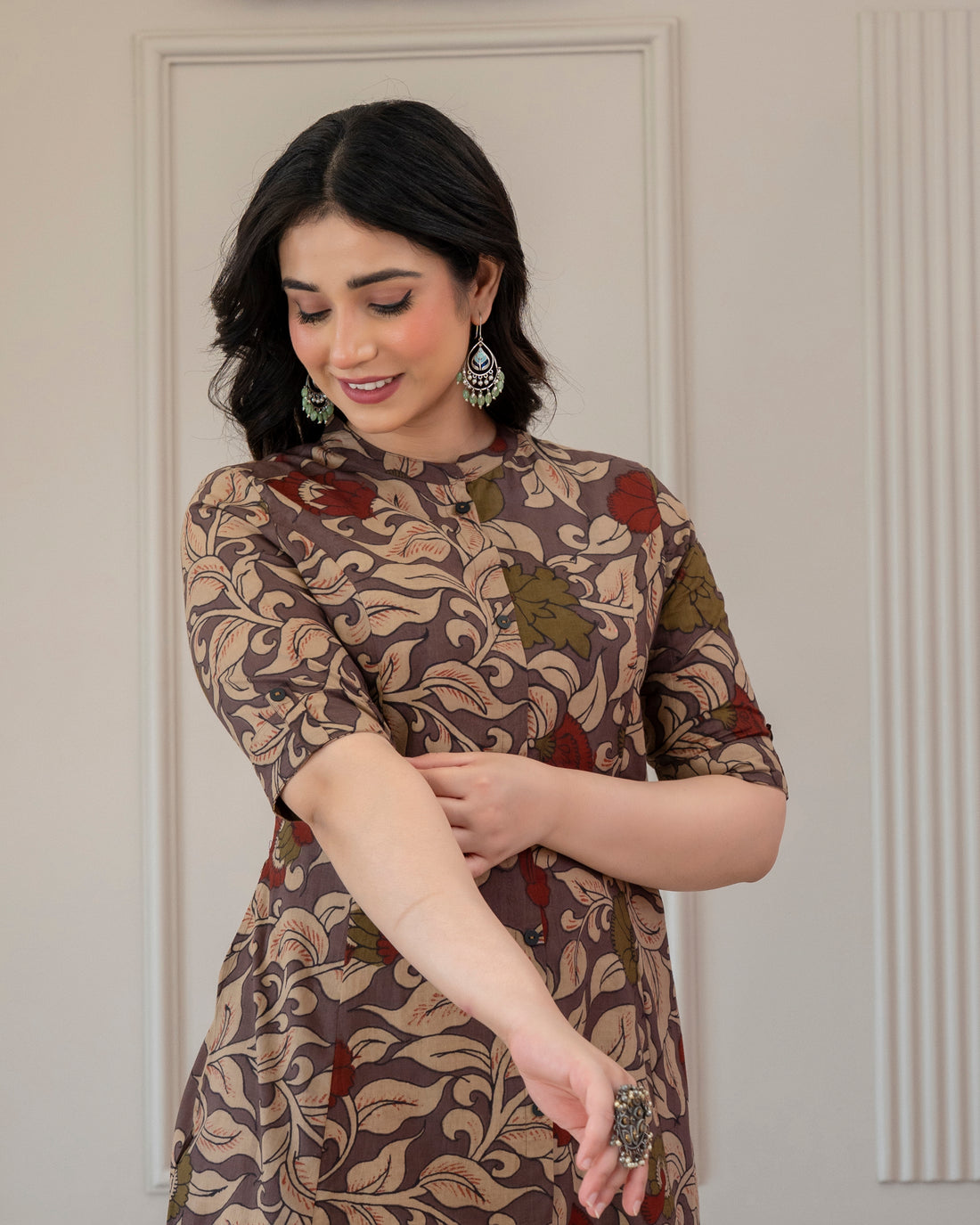 CHITRALEKHA KALAMKARI COTTON A-LINE CO-ORD SET