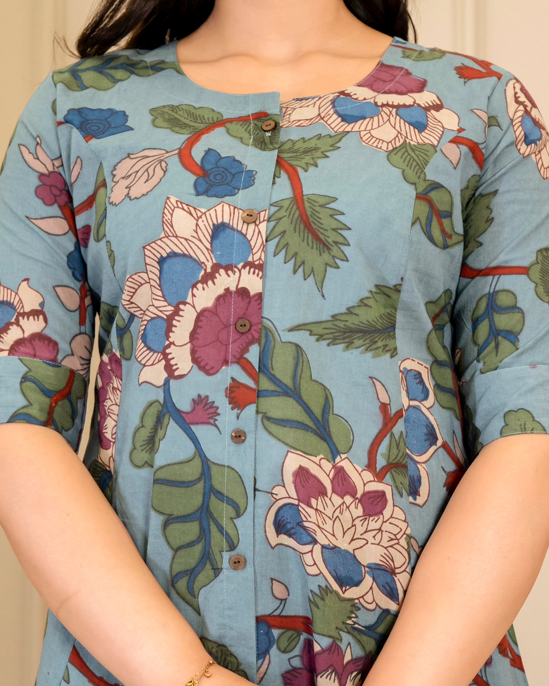 Neelima Pure Cotton Kalamkari Short Top
