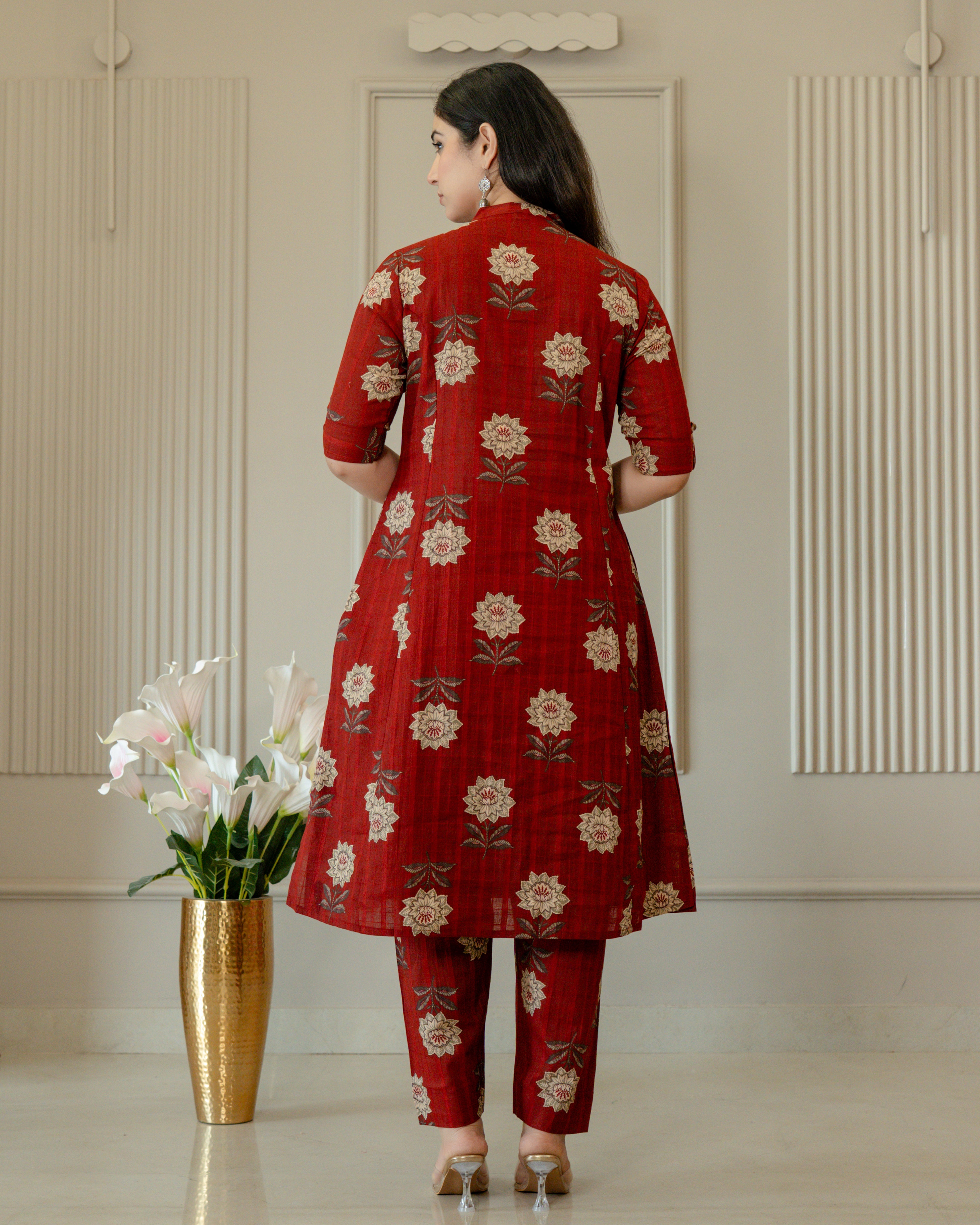 LALIMA COTTON CHECKS A-LINE CO-ORD SET