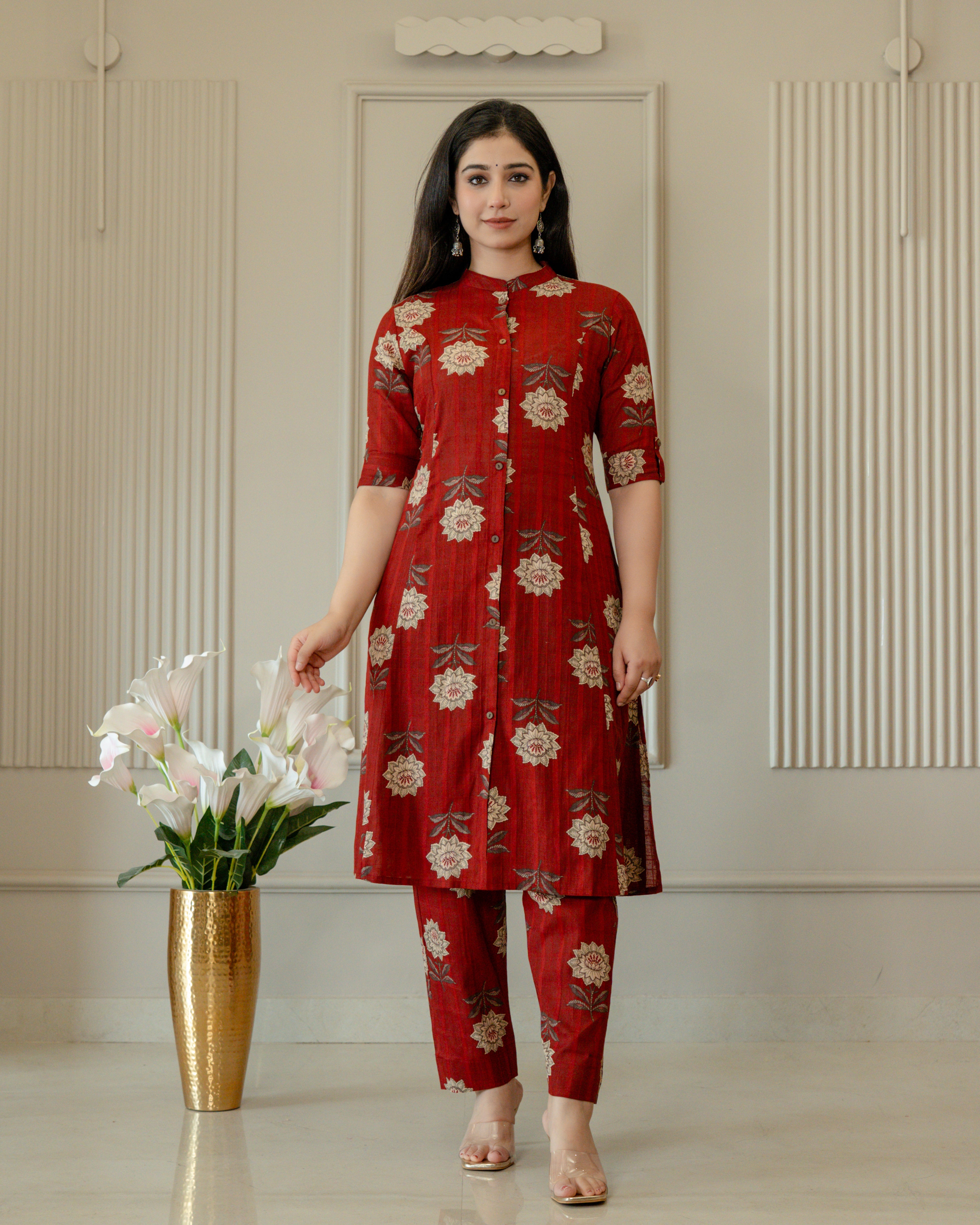 LALIMA COTTON CHECKS A-LINE CO-ORD SET