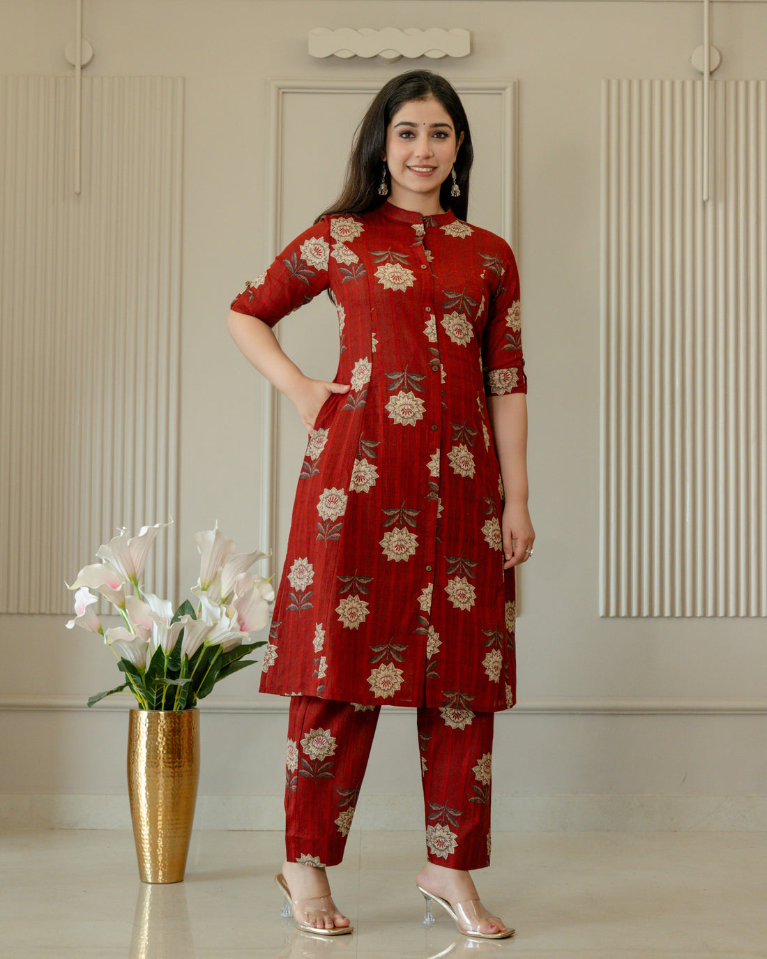 LALIMA COTTON CHECKS A-LINE CO-ORD SET
