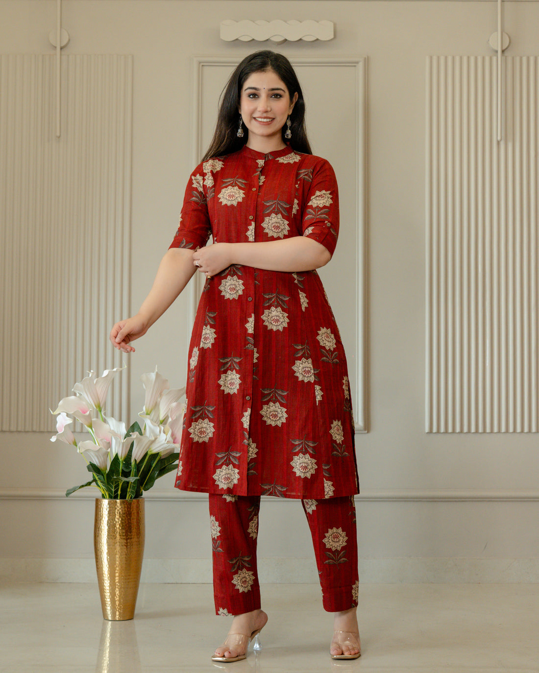 LALIMA COTTON CHECKS A-LINE CO-ORD SET