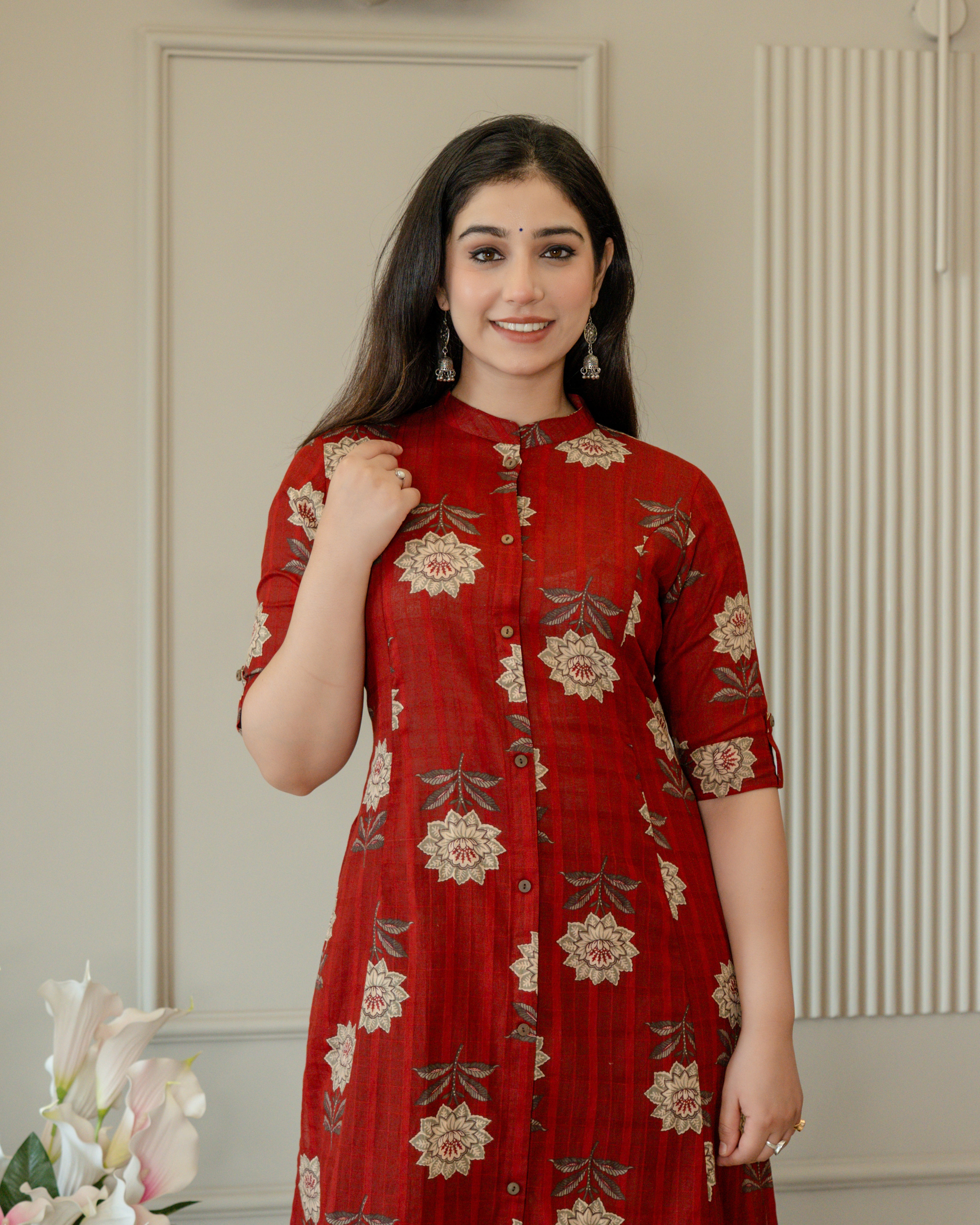 LALIMA COTTON CHECKS A-LINE CO-ORD SET